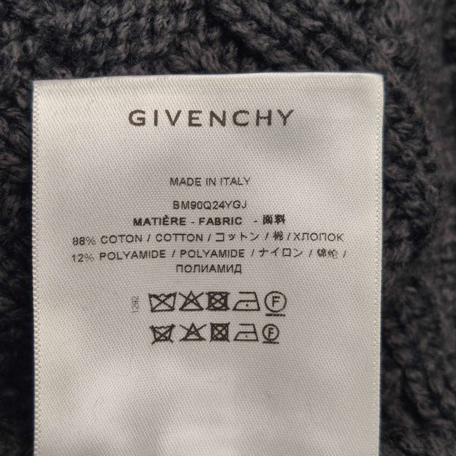 Givenchy Givenchy Black Cable Knit Crew Neck Sweater XXL Size US XXL / EU 58 / 5 - 15 Thumbnail