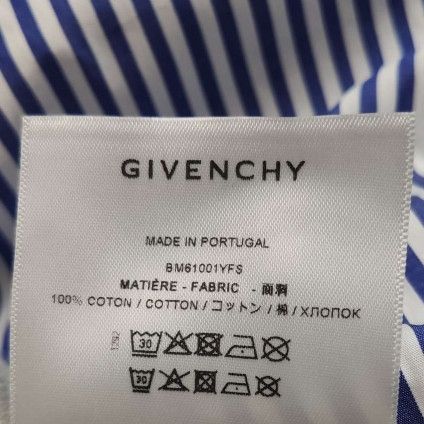 Givenchy Givenchy Cotton Contrast Stripe Collared Shirt L/42 Size US L / EU 52-54 / 3 - 17 Thumbnail