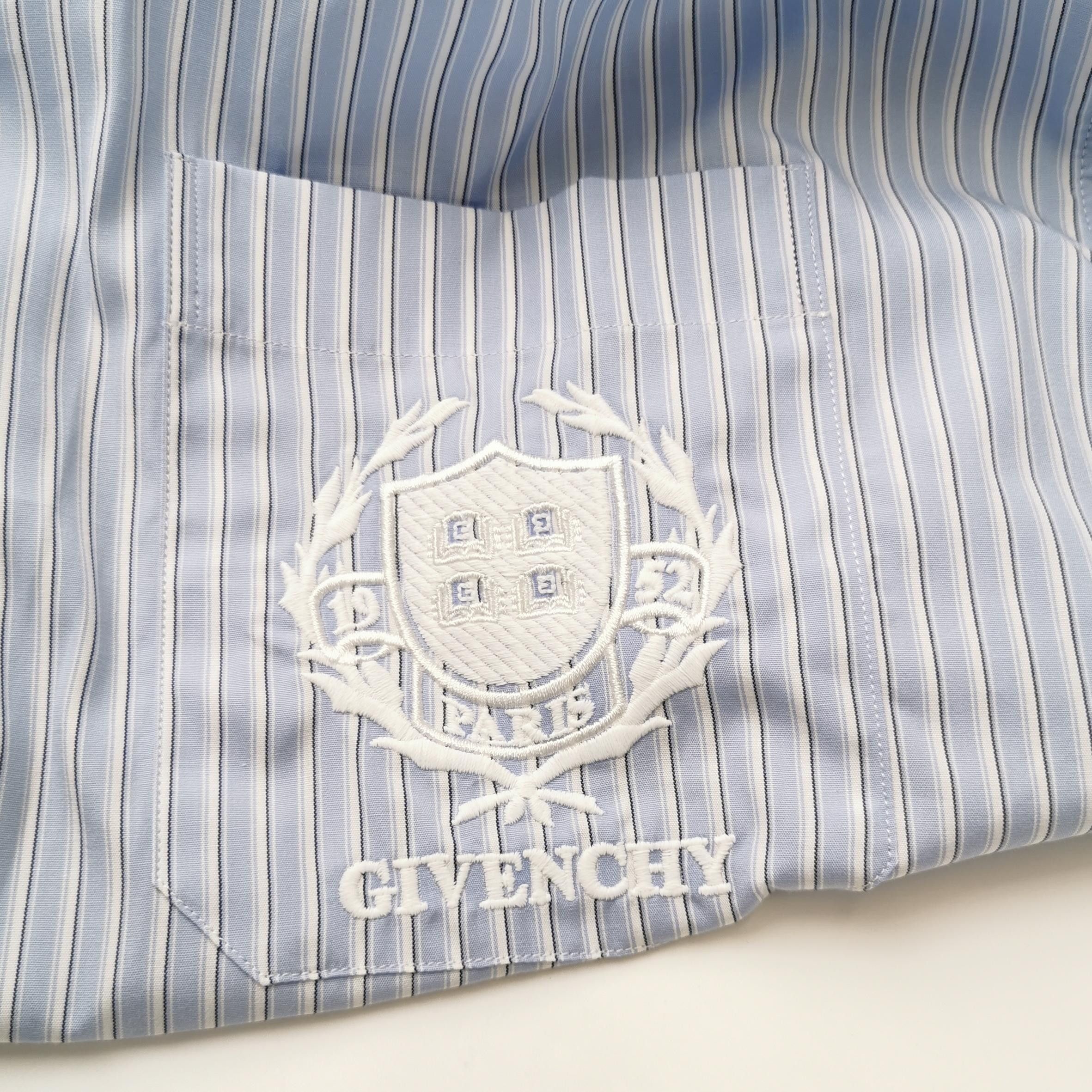 Givenchy Givenchy Striped Short-Sleeve Cotton Shirt M Size US M / EU 48-50 / 2 - 6 Thumbnail