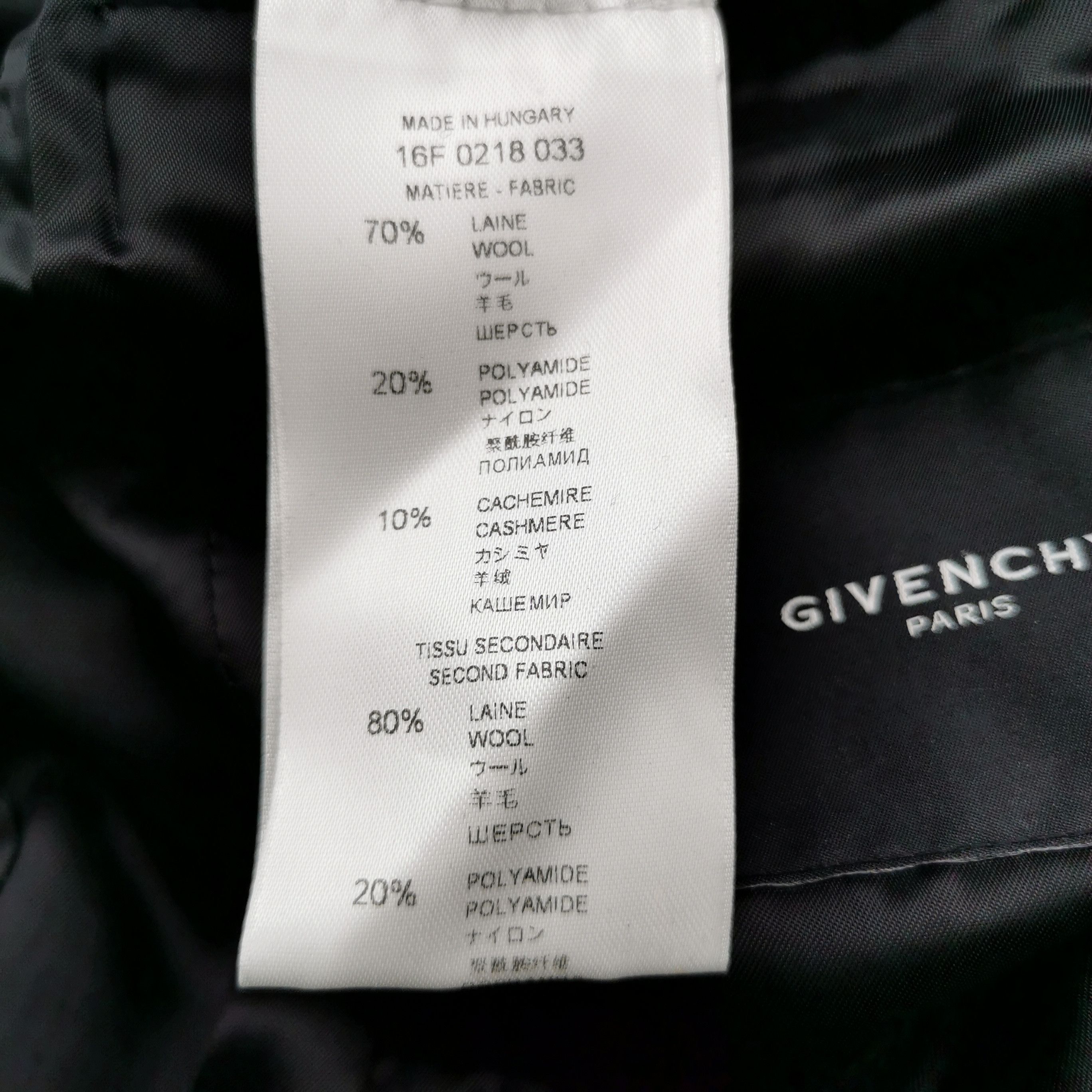 Givenchy Givenchy Wool-Cashmere Lapel Coat L Size US L / EU 52-54 / 3 - 14 Thumbnail