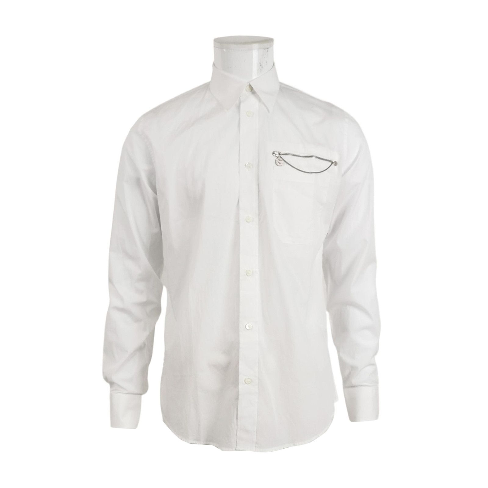 Givenchy Givenchy Cotton Solid Spread Collar Long-Sleeve Shirt Size US M / EU 48-50 / 2 - 2 Thumbnail