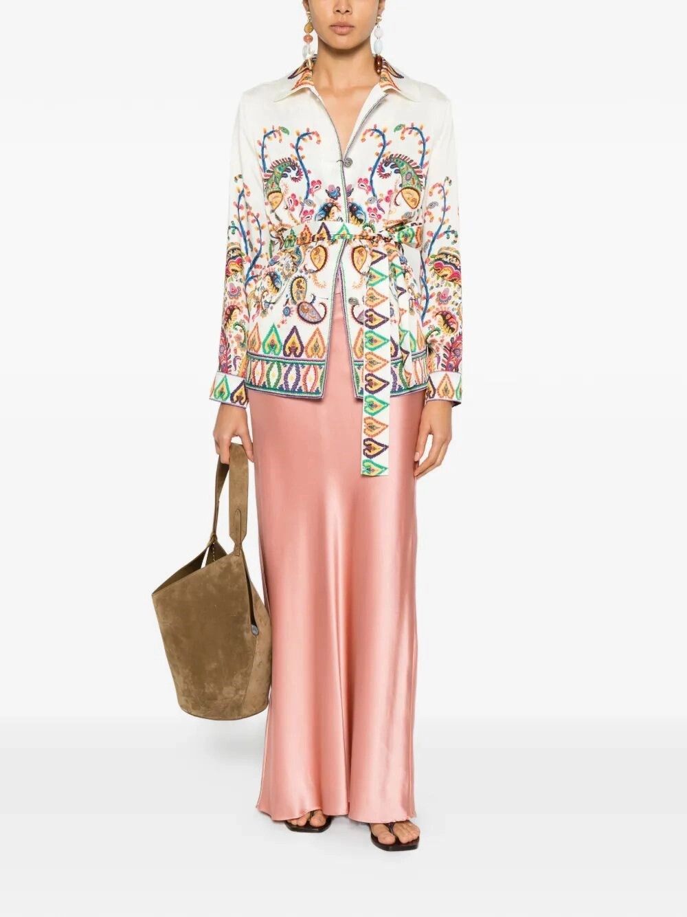Etro Safari Jacket With Belt Size L / US 10 / IT 46 - 2 Thumbnail