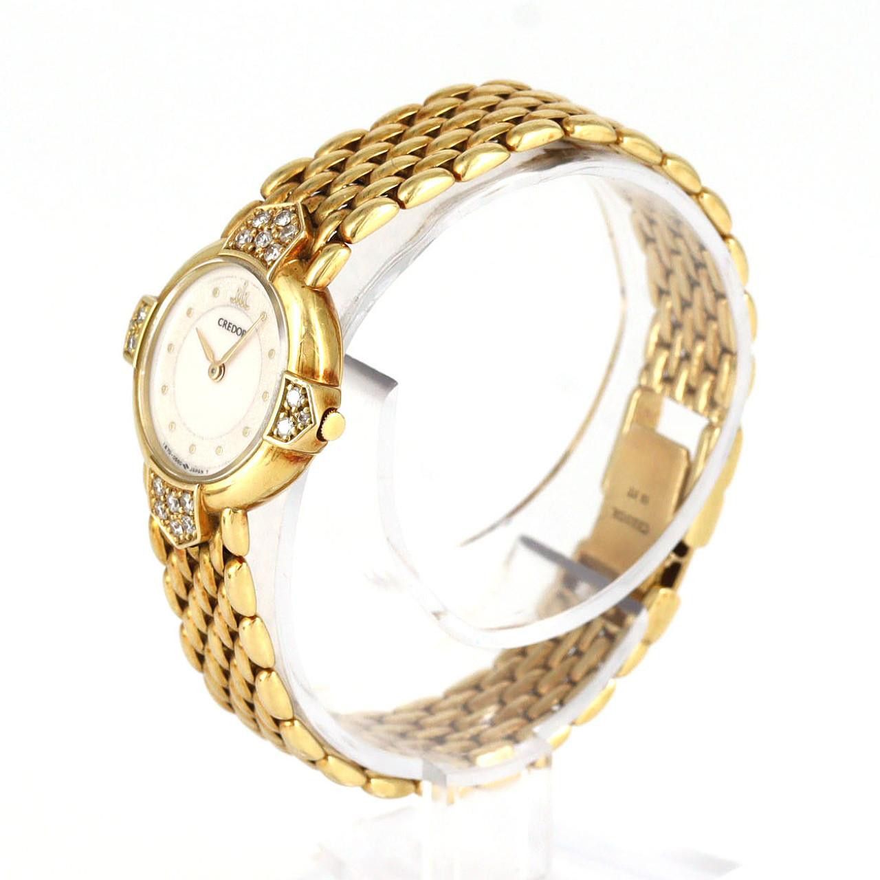 Seiko Seiko Credor Au750 Quartz Precious Metal Quartz 1E70-0340 DUTY FREE for USA