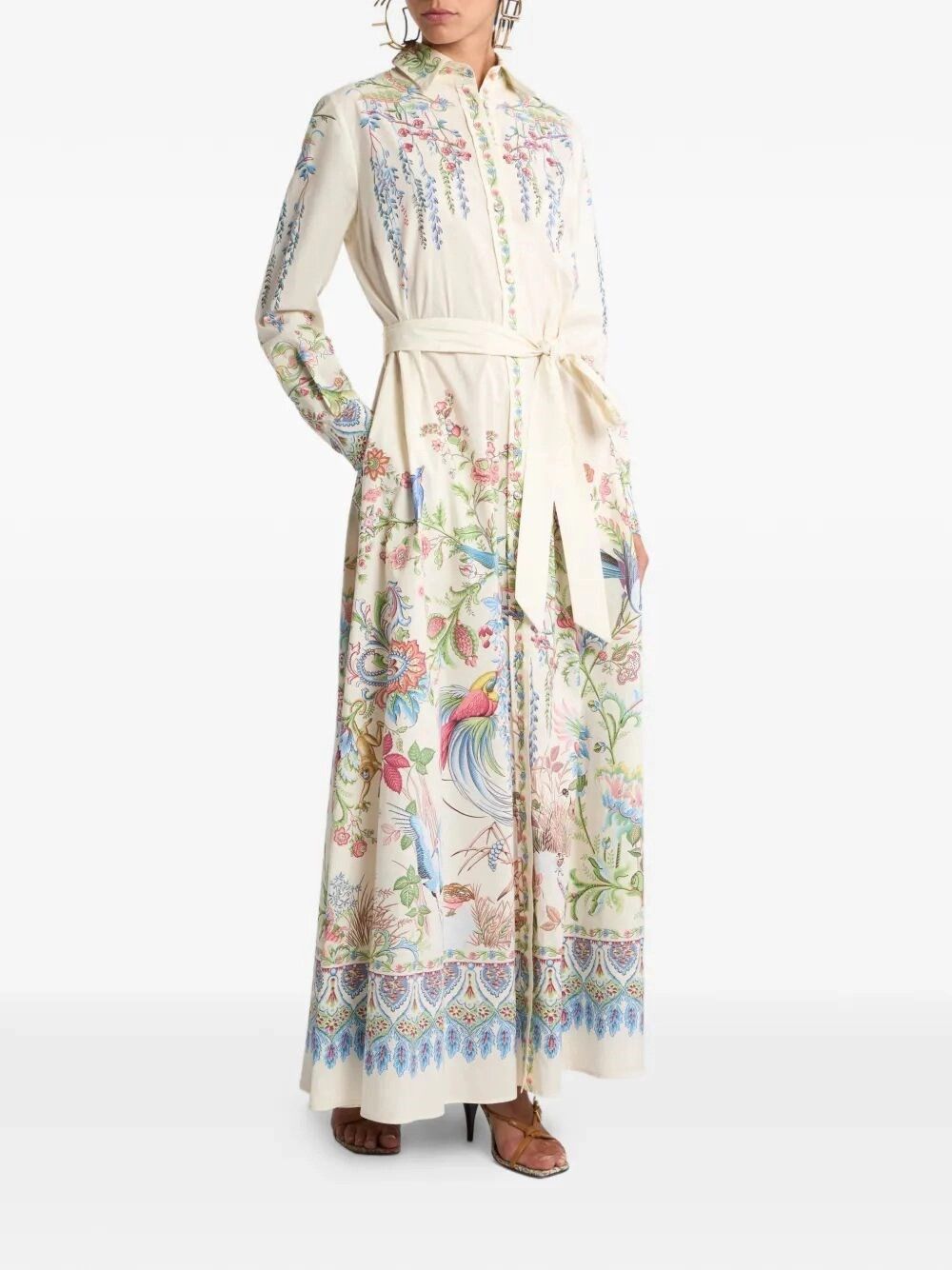 Etro Maxi Shirt Dress With Belt Size M / US 6-8 / IT 42-44 - 2 Thumbnail
