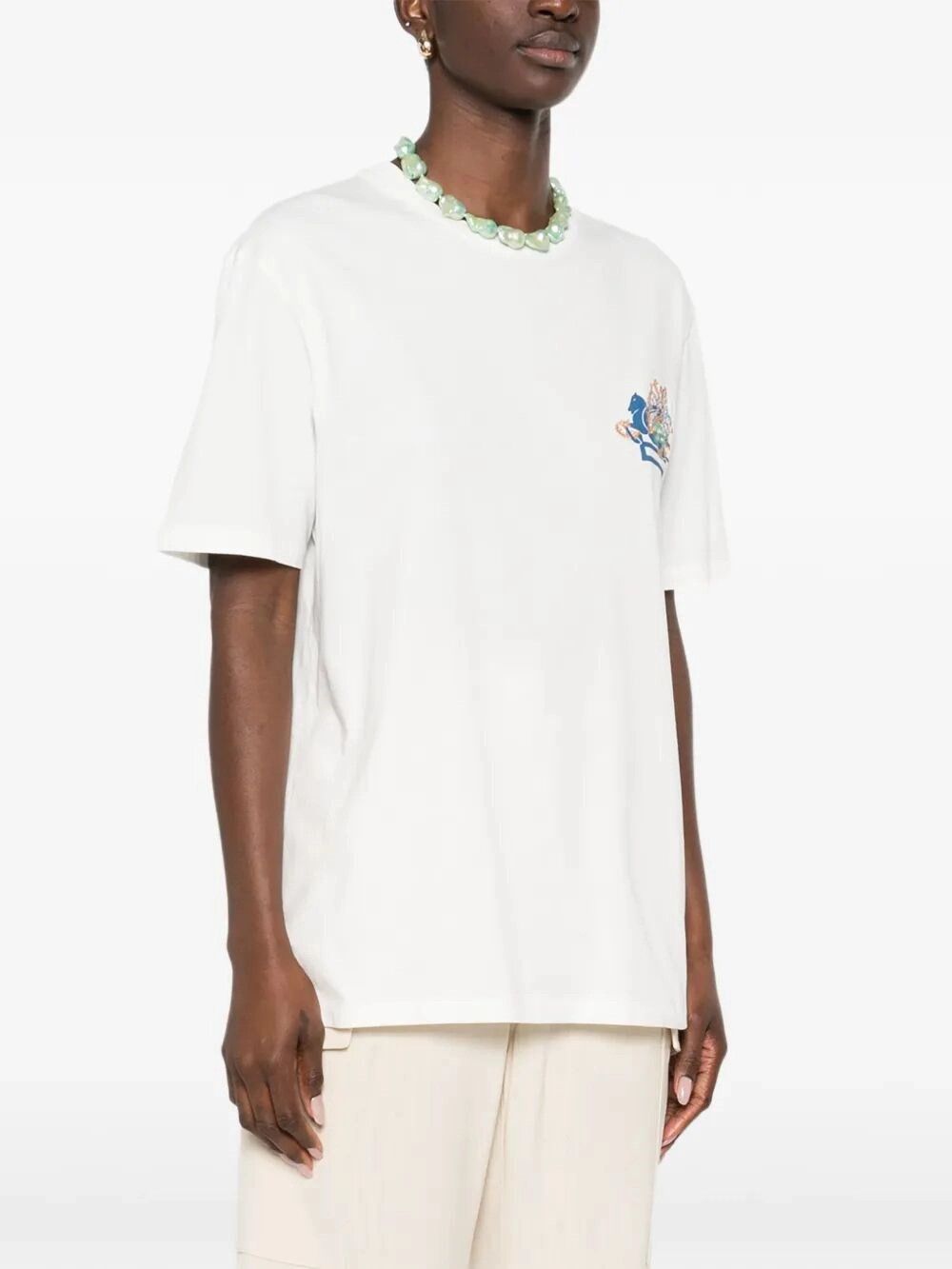 Etro T-Shirt With Embroidered Logo Size M / US 6-8 / IT 42-44 - 5 Thumbnail