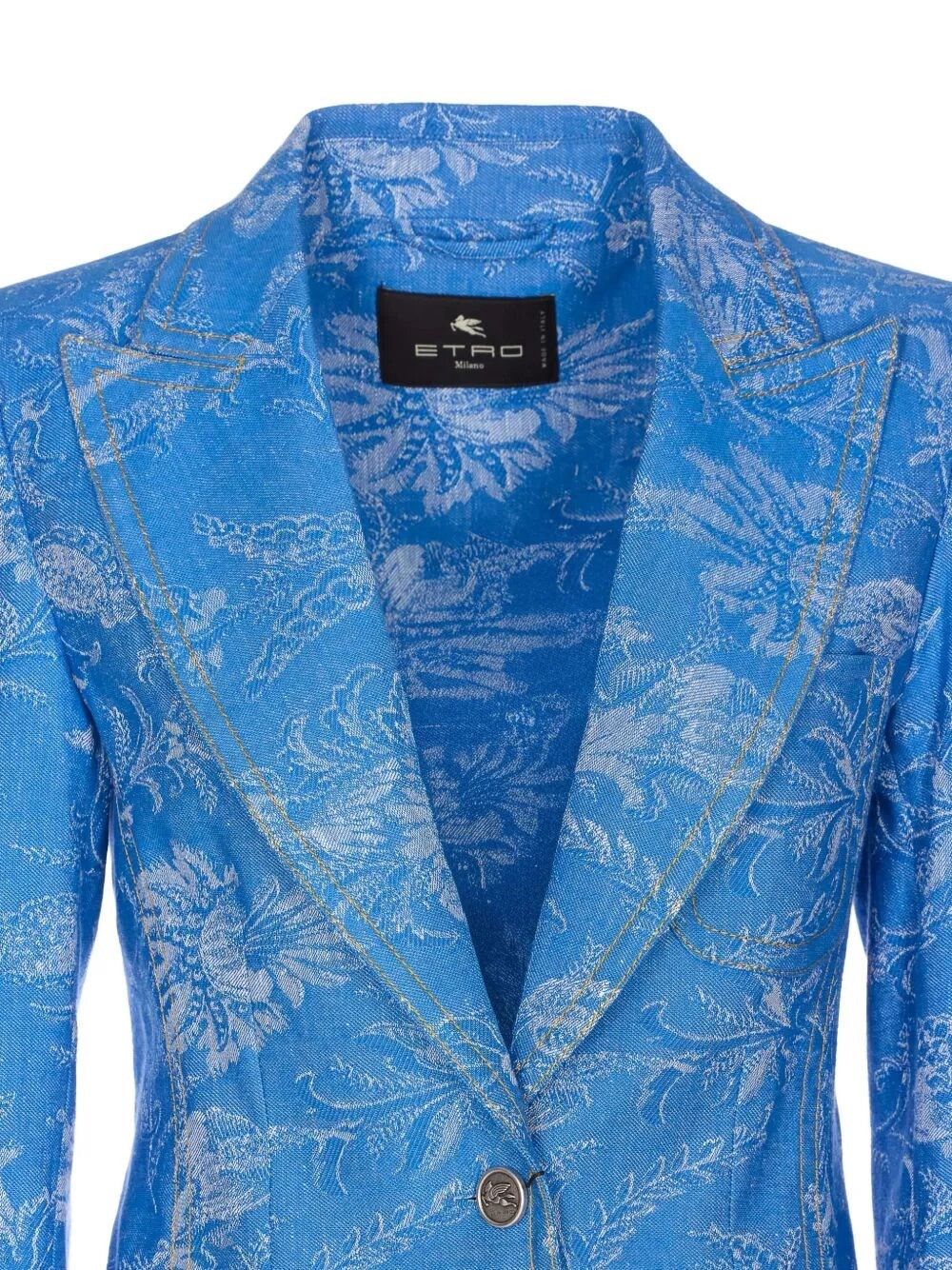Etro Fitted Denim Jacket With Peak Lapels Size M / US 6-8 / IT 42-44 - 3 Thumbnail
