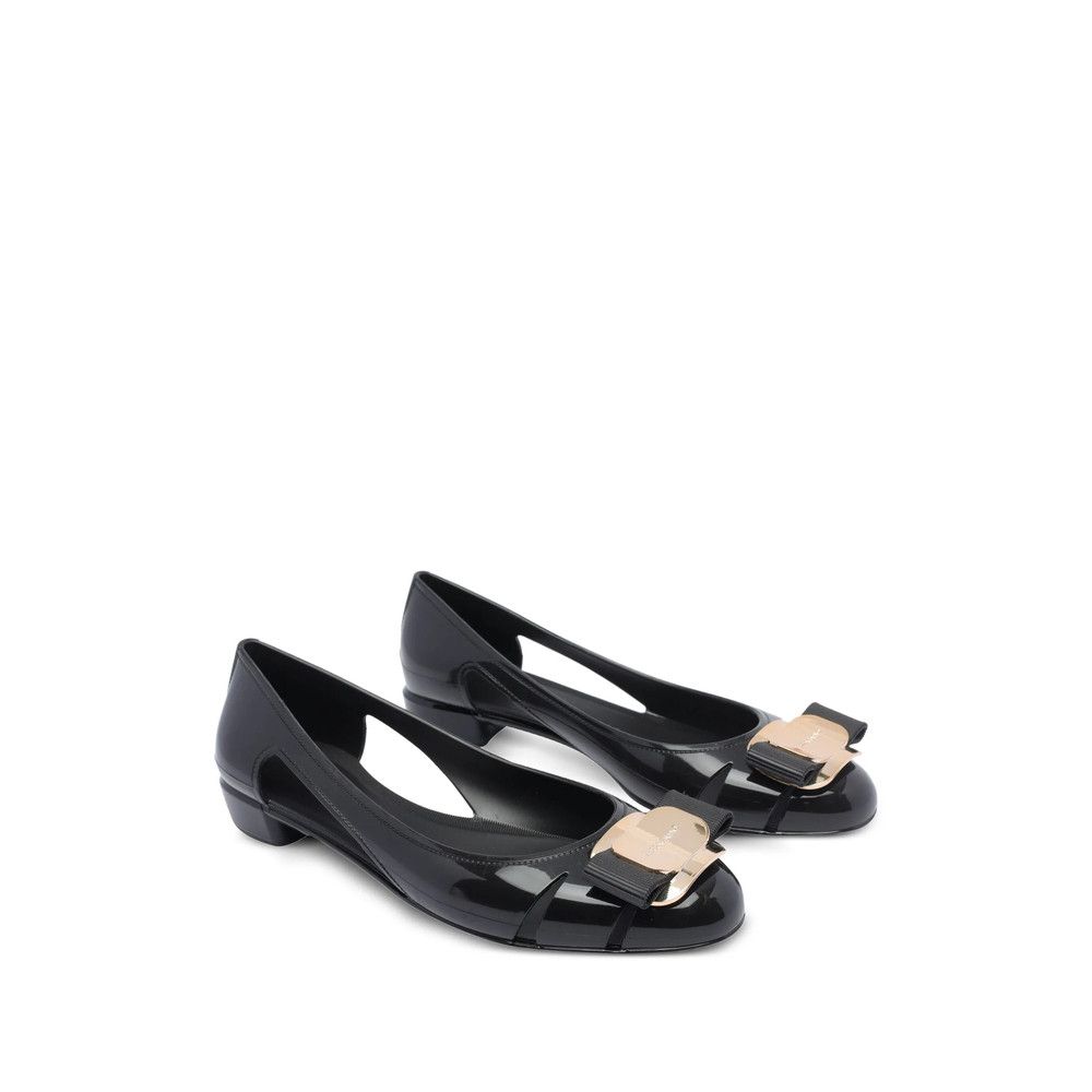 Salvatore Ferragamo Ferragamo BLACK Ballet Flats Size US 7 / IT 37 - 4 Thumbnail
