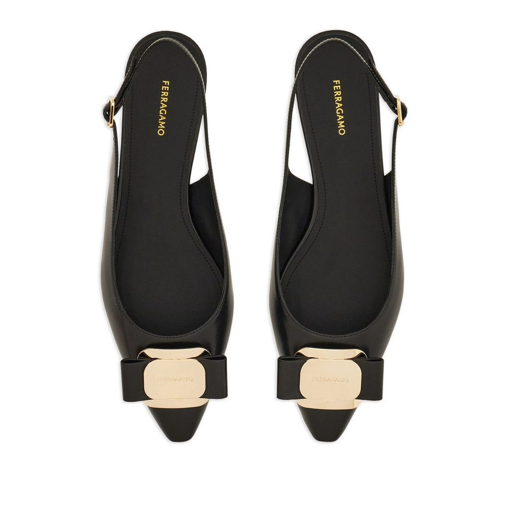 Salvatore Ferragamo Ferragamo BLACK Ballet Flats Size US 7.5 / IT 37.5 - 5 Thumbnail