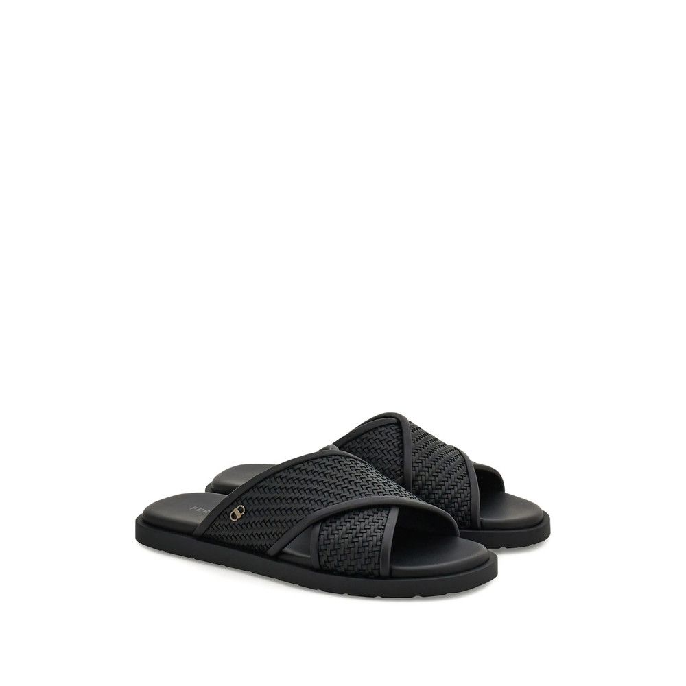 Salvatore Ferragamo Ferragamo BLACK Sandals Size US 10 / EU 43 - 2 Thumbnail