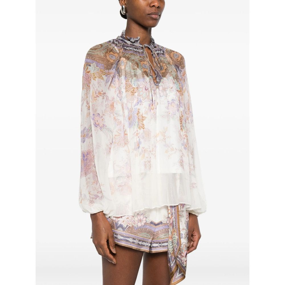 Zimmermann Zimmermann WHITE Tops - Blouses Size L / US 10 / IT 46 - 2 Thumbnail