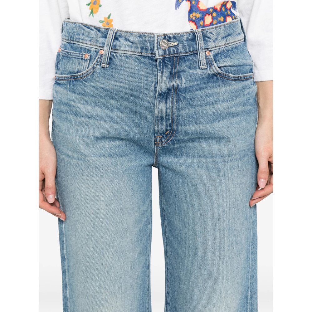 MOTHER Mother BLUE Denim - Wide-Leg Jeans Size 25" / US 0 / IT 36 - 4 Thumbnail