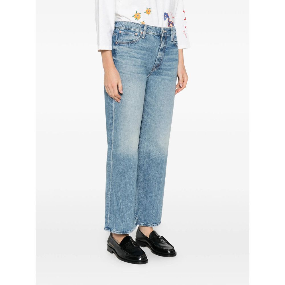 MOTHER Mother BLUE Denim - Wide-Leg Jeans Size 28" / US 6 / IT 42 - 5 Thumbnail