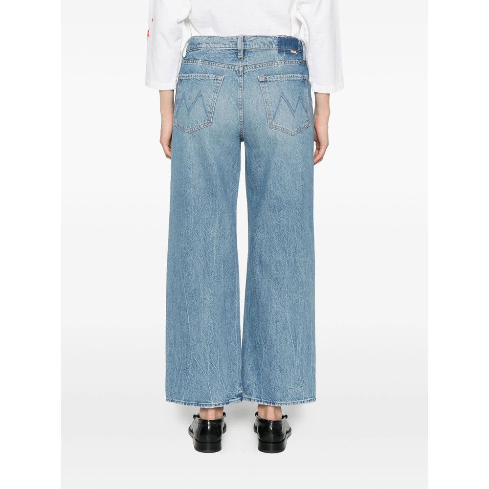 MOTHER Mother BLUE Denim - Wide-Leg Jeans Size 28" / US 6 / IT 42 - 3 Thumbnail