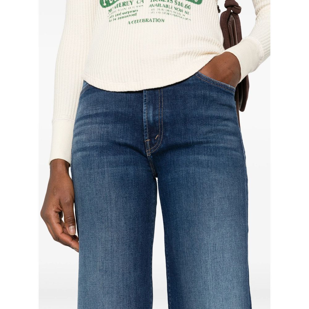 MOTHER Mother BLUE Denim - Wide-Leg Jeans Size 29" - 4 Thumbnail