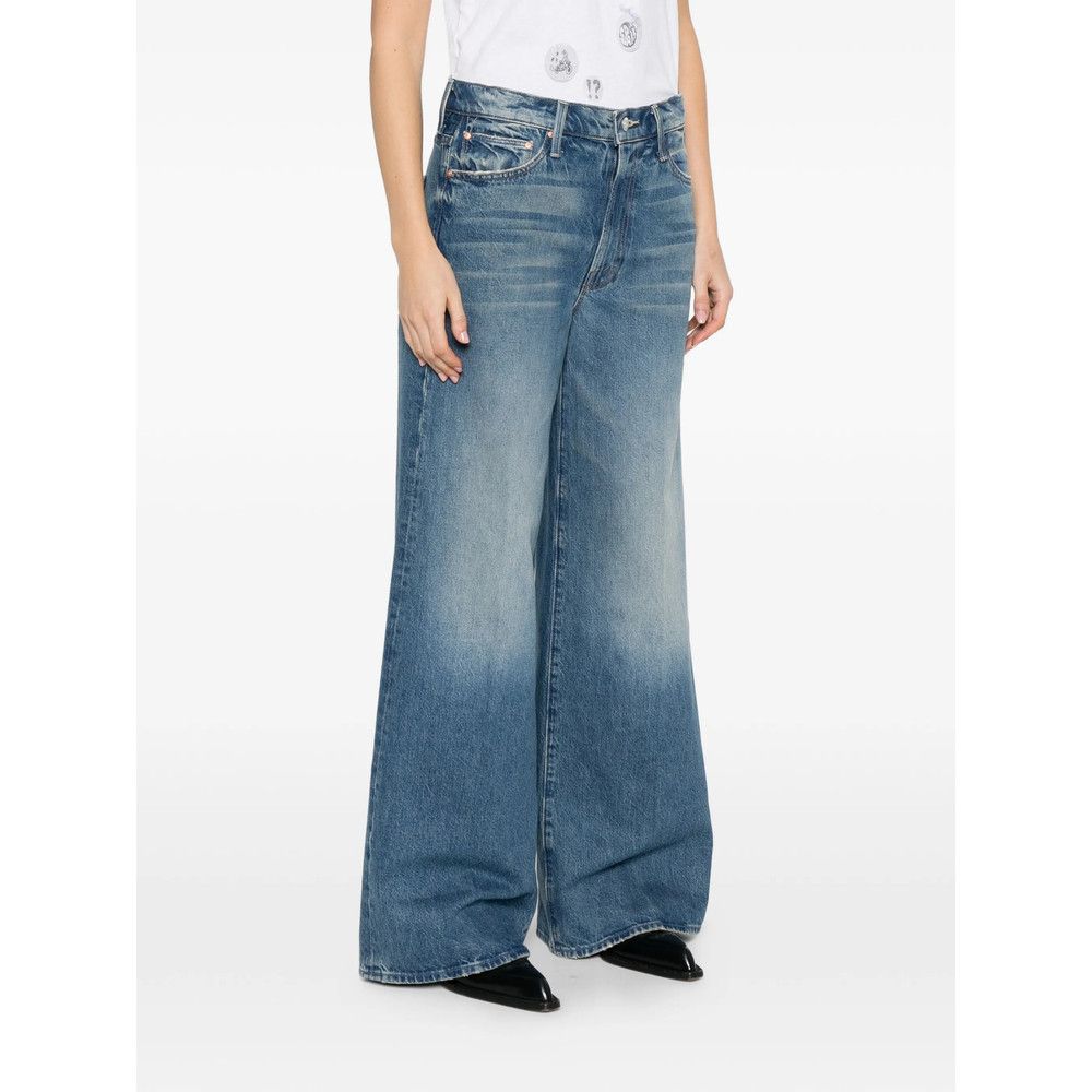 MOTHER Mother BLUE Denim - Wide-Leg Jeans Size 28" / US 6 / IT 42 - 4 Thumbnail