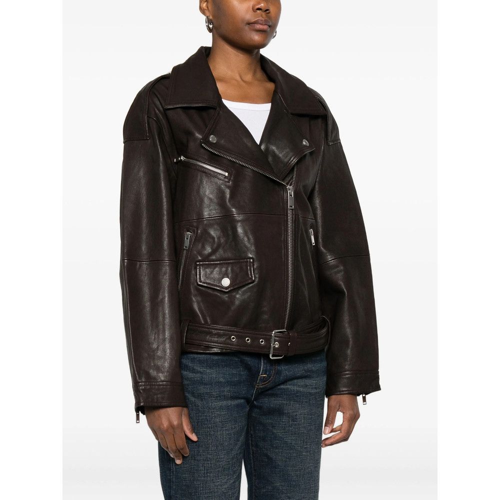 Gestuz Gestuz BROWN Jackets - Leather Jackets Size XS / US 0-2 / IT 36-38 - 2 Thumbnail