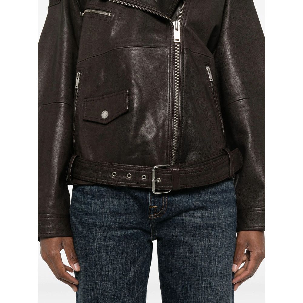 Gestuz Gestuz BROWN Jackets - Leather Jackets Size XS / US 0-2 / IT 36-38 - 3 Thumbnail