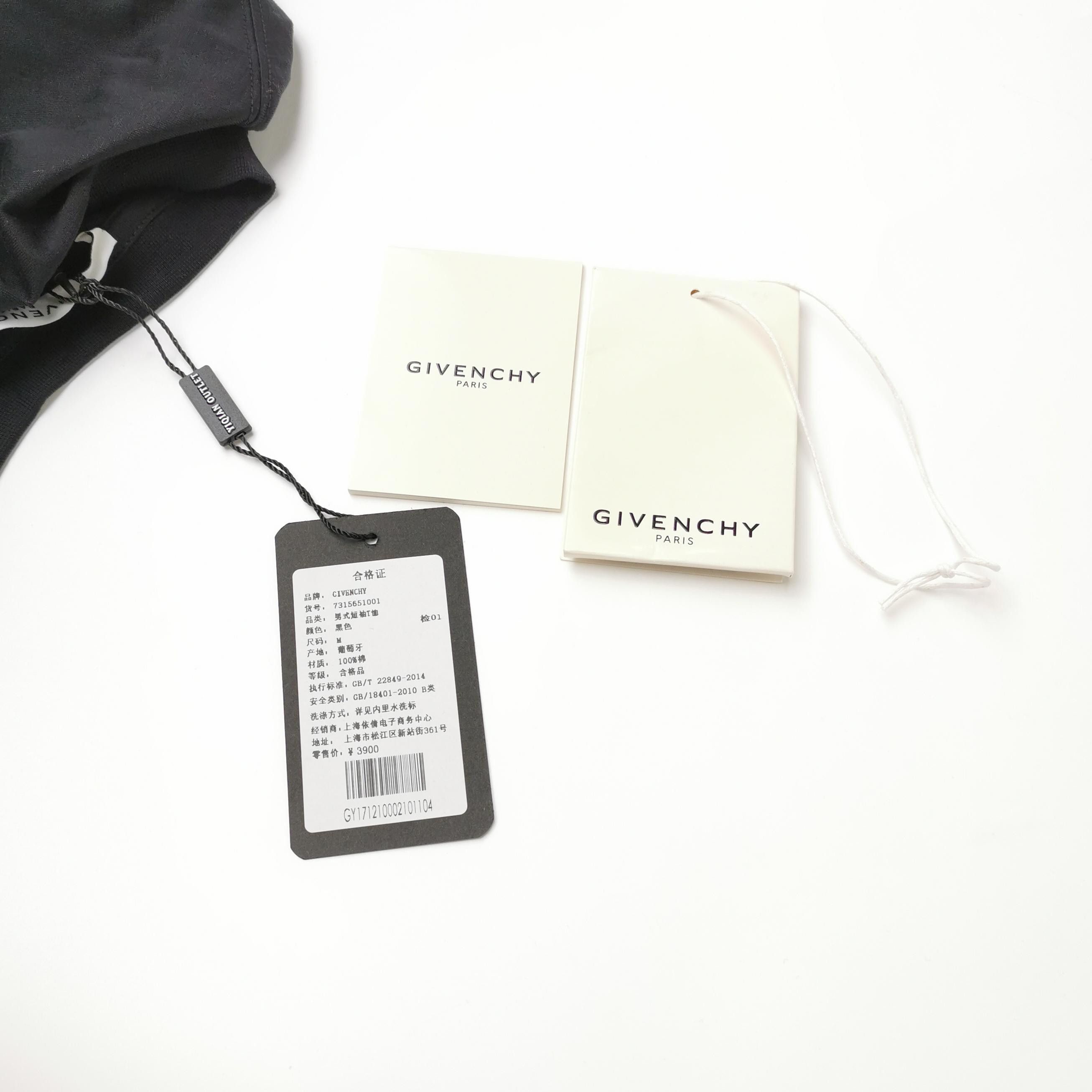 Givenchy Givenchy M Cotton Contrast Crew Neck T-shirt Size US M / EU 48-50 / 2 - 8 Thumbnail