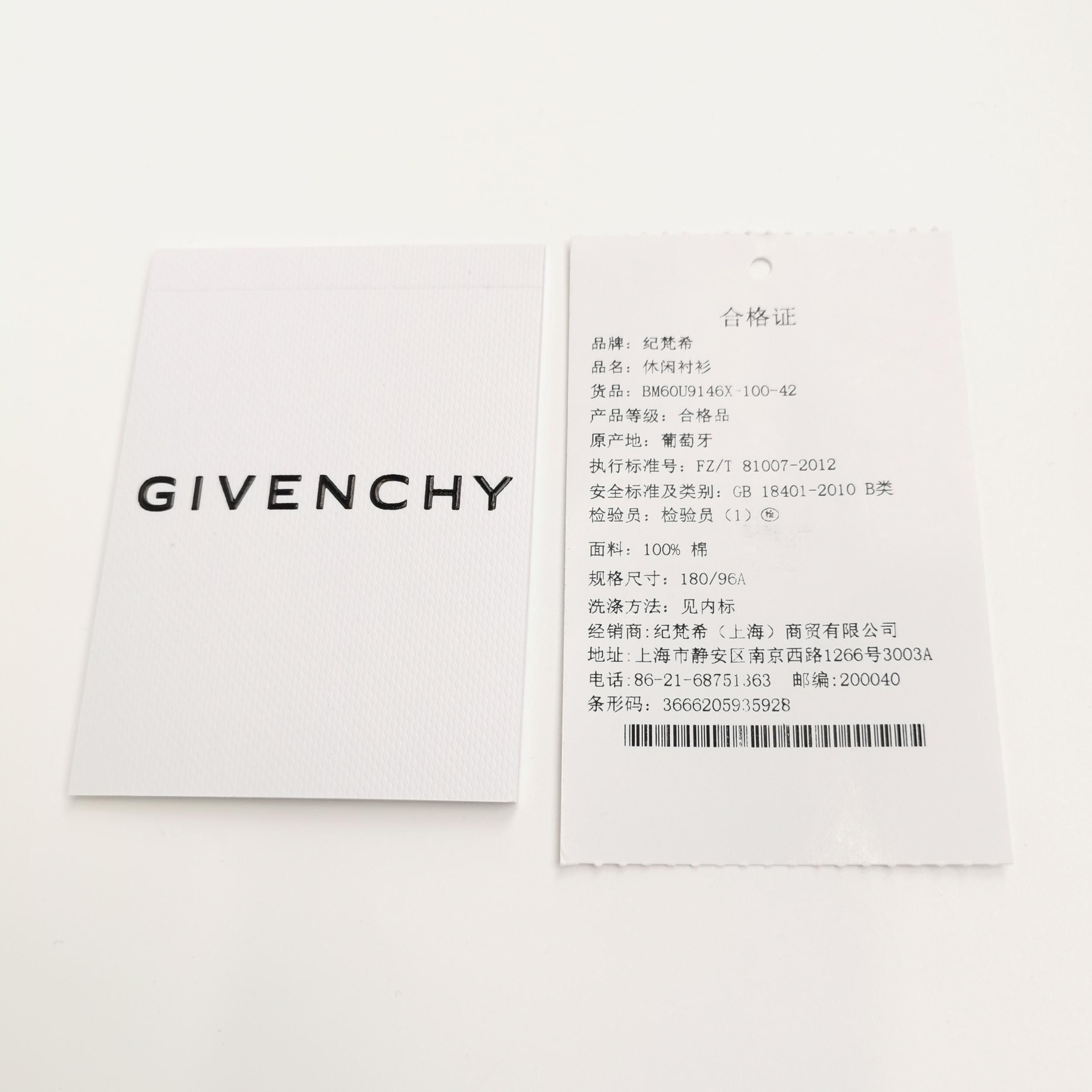 Givenchy Givenchy Cotton Solid Short-Sleeve Shirt L/42 Size US L / EU 52-54 / 3 - 7 Thumbnail