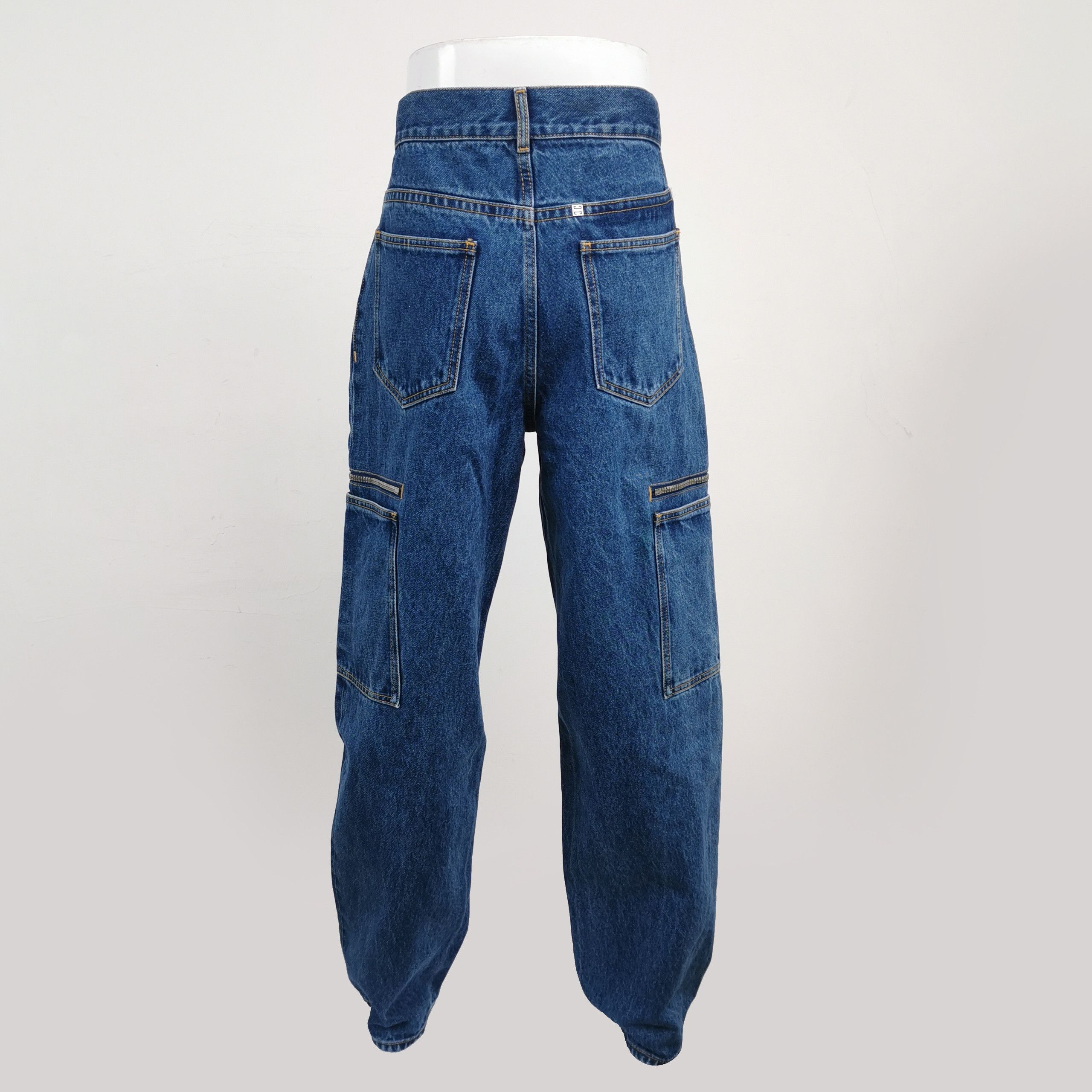 Givenchy Givenchy Blue Denim Cargo Logo Pants XL Size US 32 / EU 48 - 4 Thumbnail
