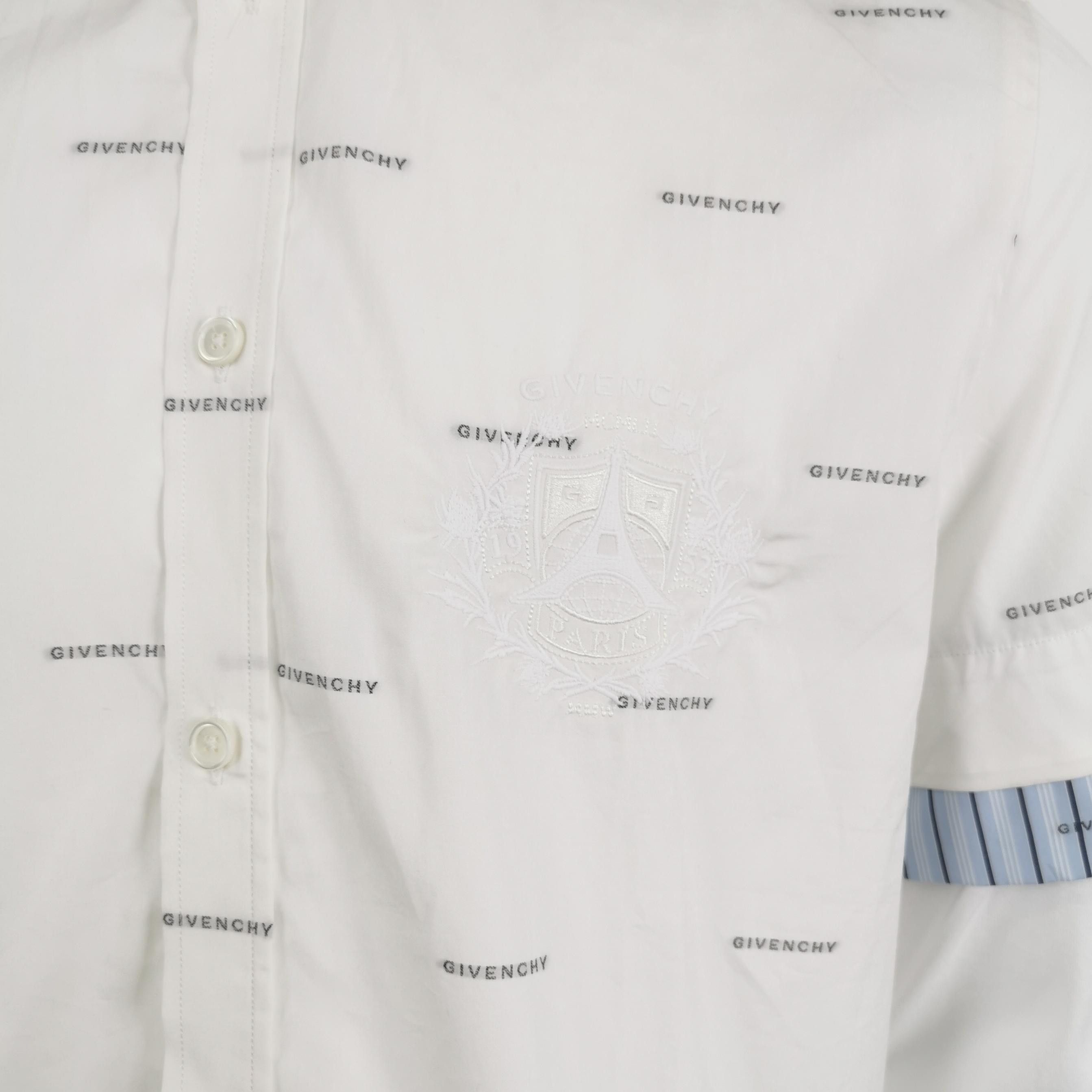Givenchy Givenchy Striped Cotton Short-Sleeve Button-Down Shirt S Size US M / EU 48-50 / 2 - 6 Thumbnail