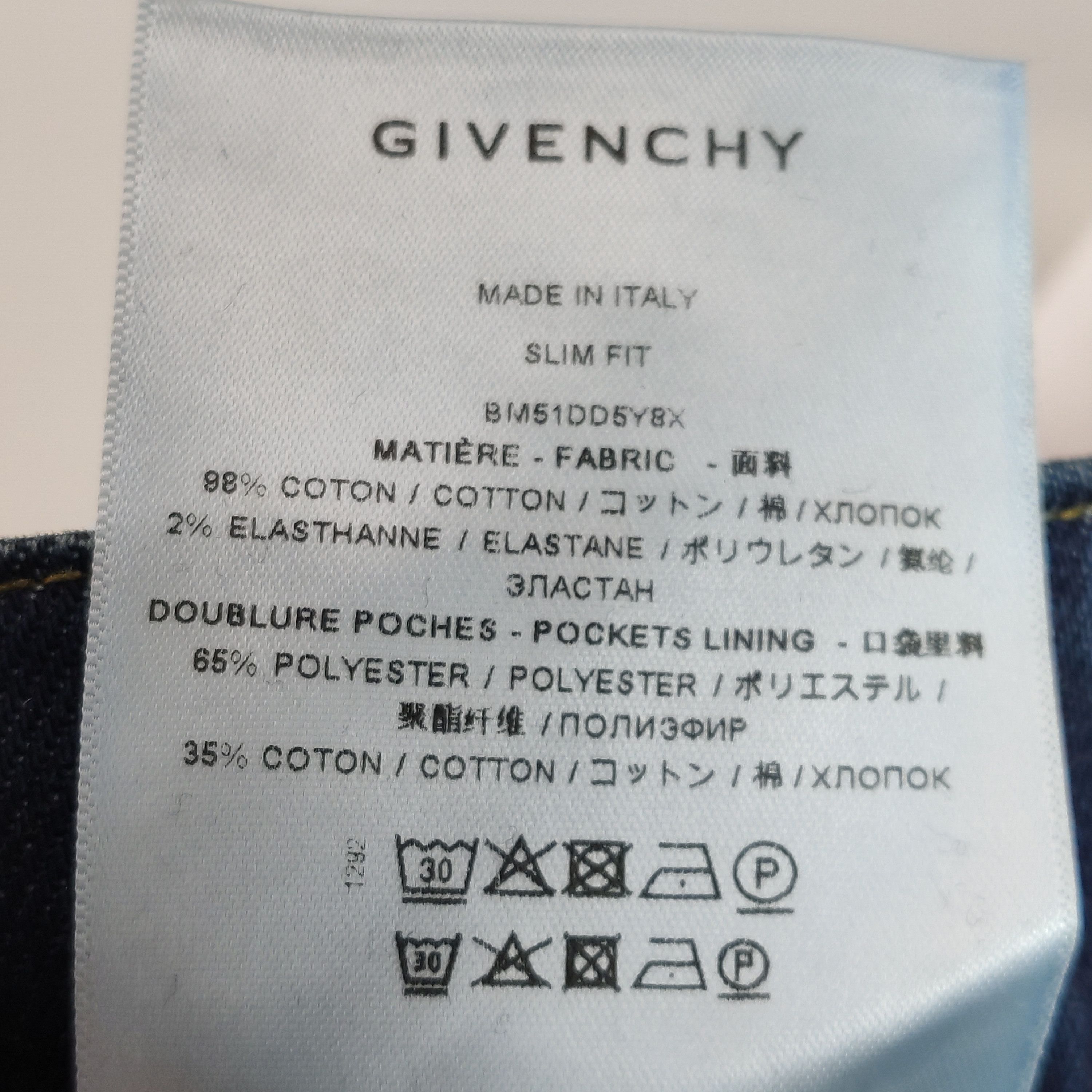 Givenchy Givenchy Cotton Denim Pants M/34 Size US 34 / EU 50 - 18 Thumbnail