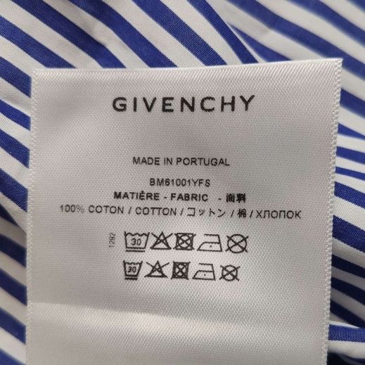 Givenchy Striped Long-Sleeve Shirt with Crest Logo Size US M / EU 48-50 / 2 - 16 Thumbnail