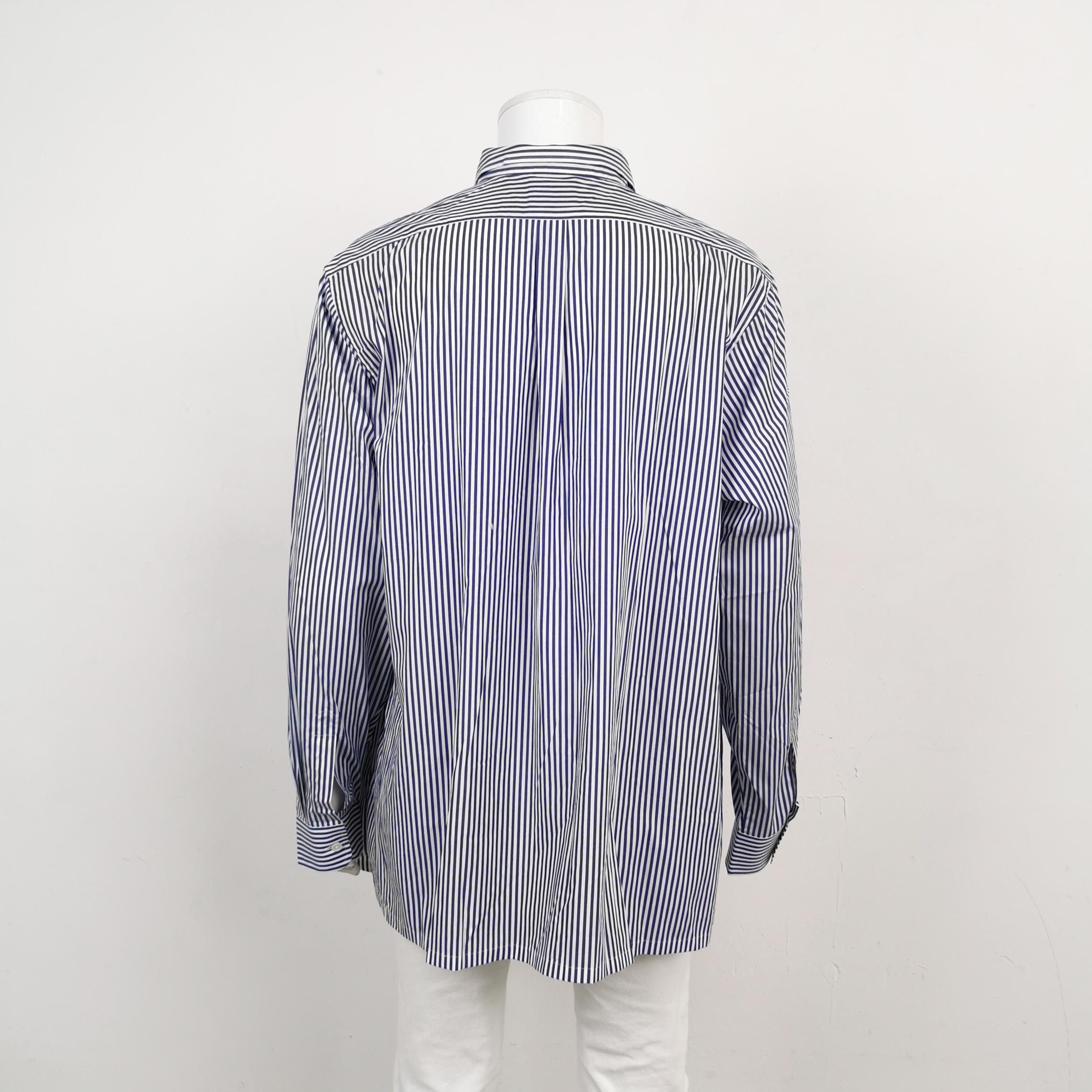 Givenchy Striped Long-Sleeve Shirt with Crest Logo Size US M / EU 48-50 / 2 - 4 Thumbnail