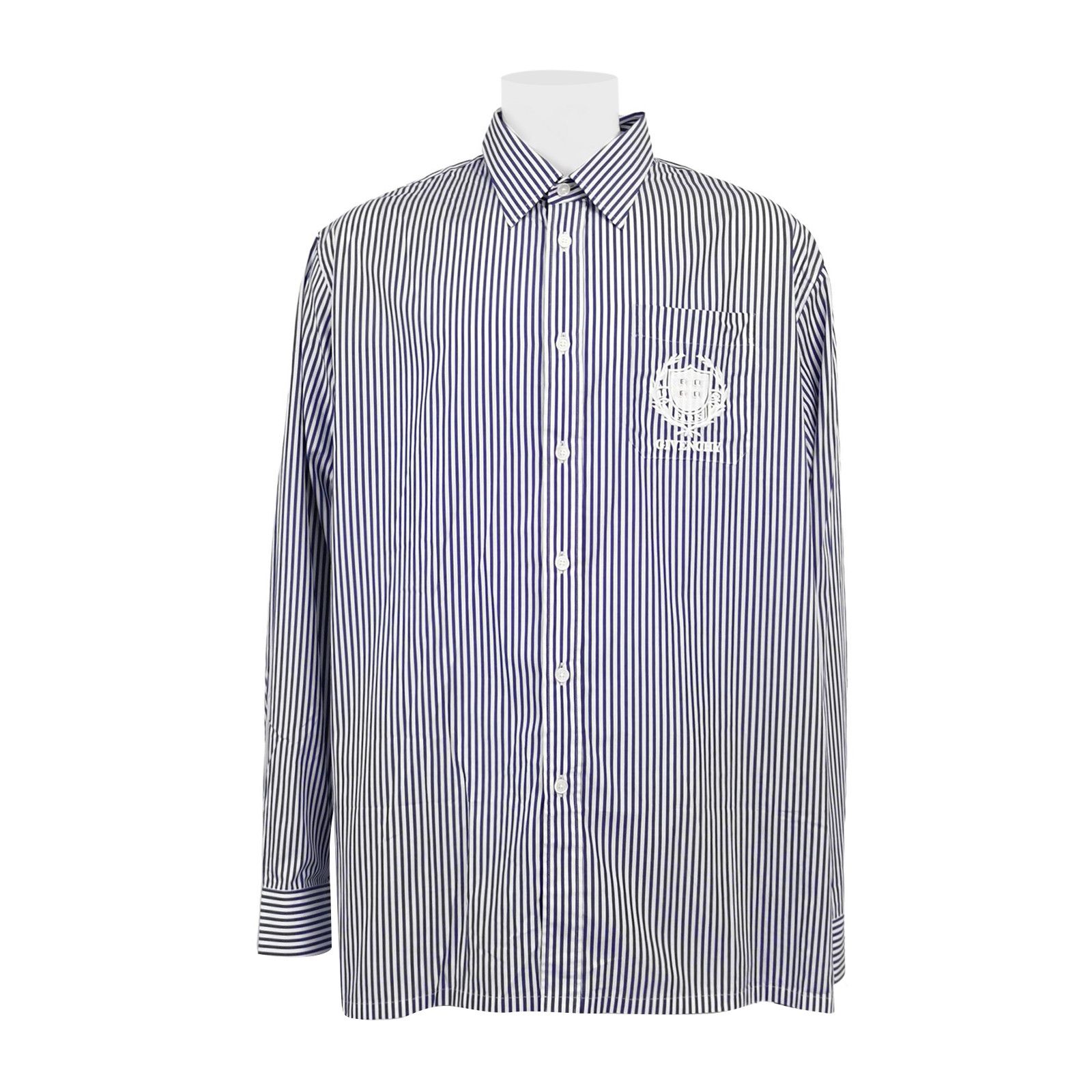 Givenchy Striped Long-Sleeve Shirt with Crest Logo Size US M / EU 48-50 / 2 - 2 Thumbnail