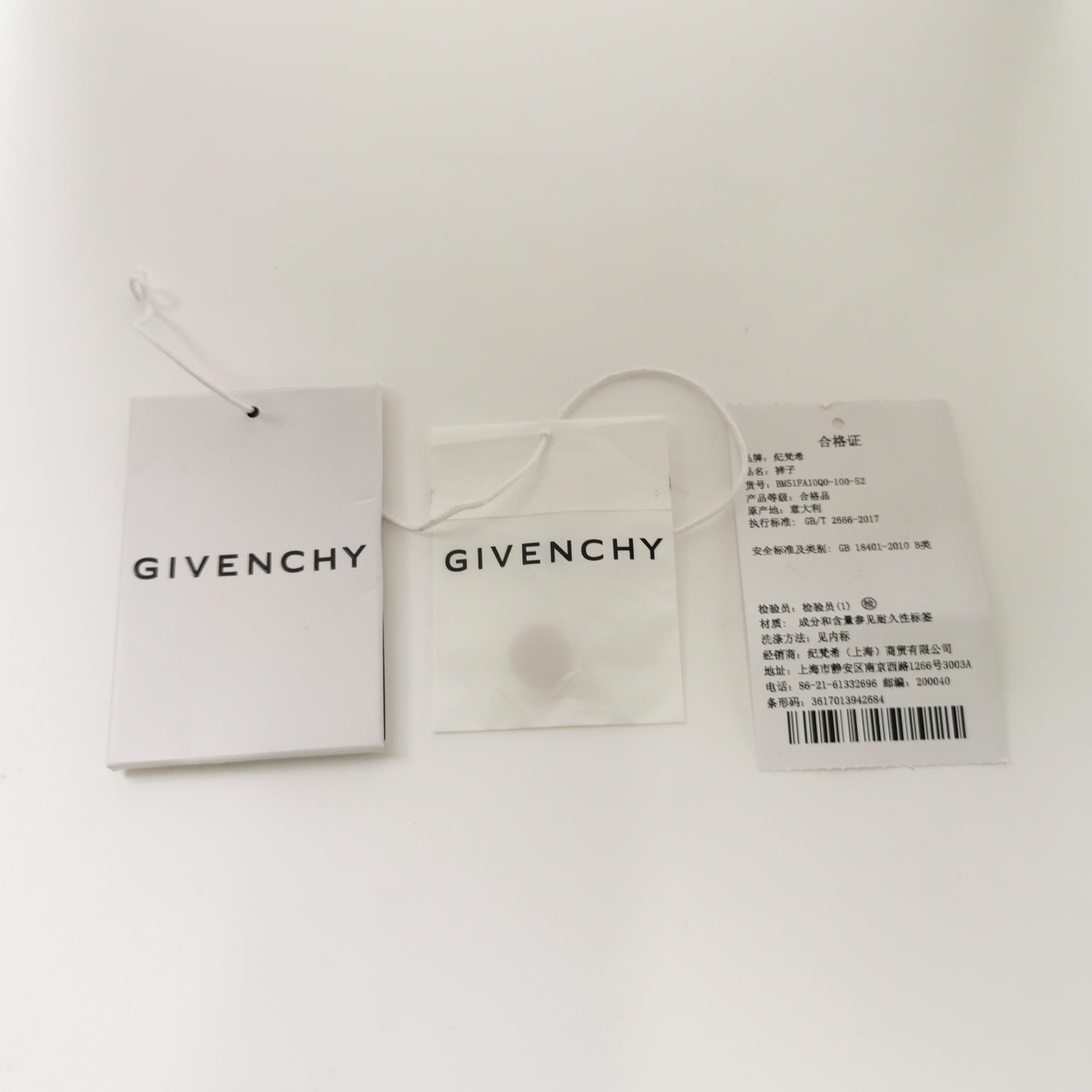 Givenchy White Cotton Straight-Leg Pants