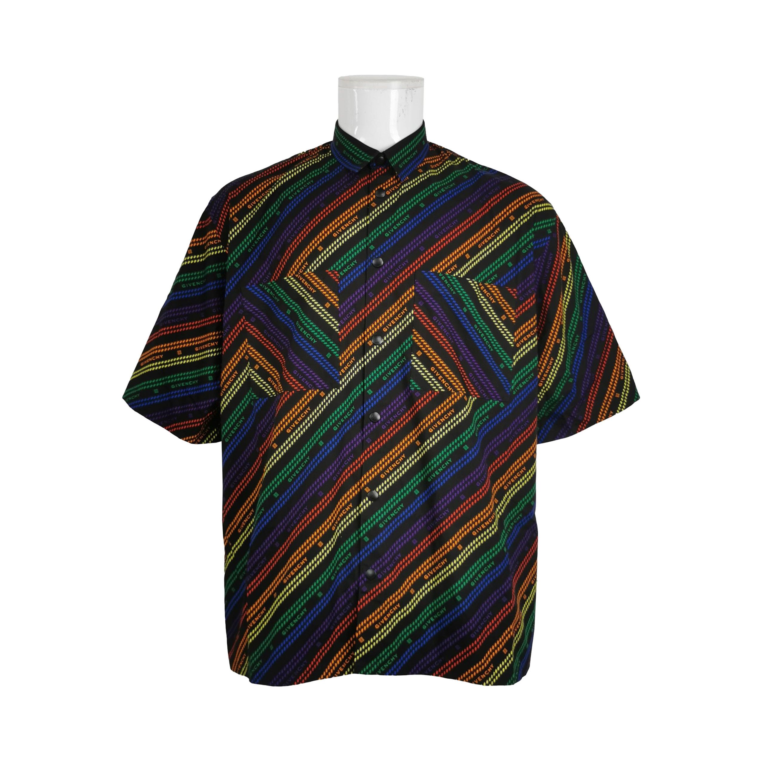 Givenchy Givenchy Multi-Stripe Short-Sleeve Button Shirt M Size US M / EU 48-50 / 2 - 2 Thumbnail