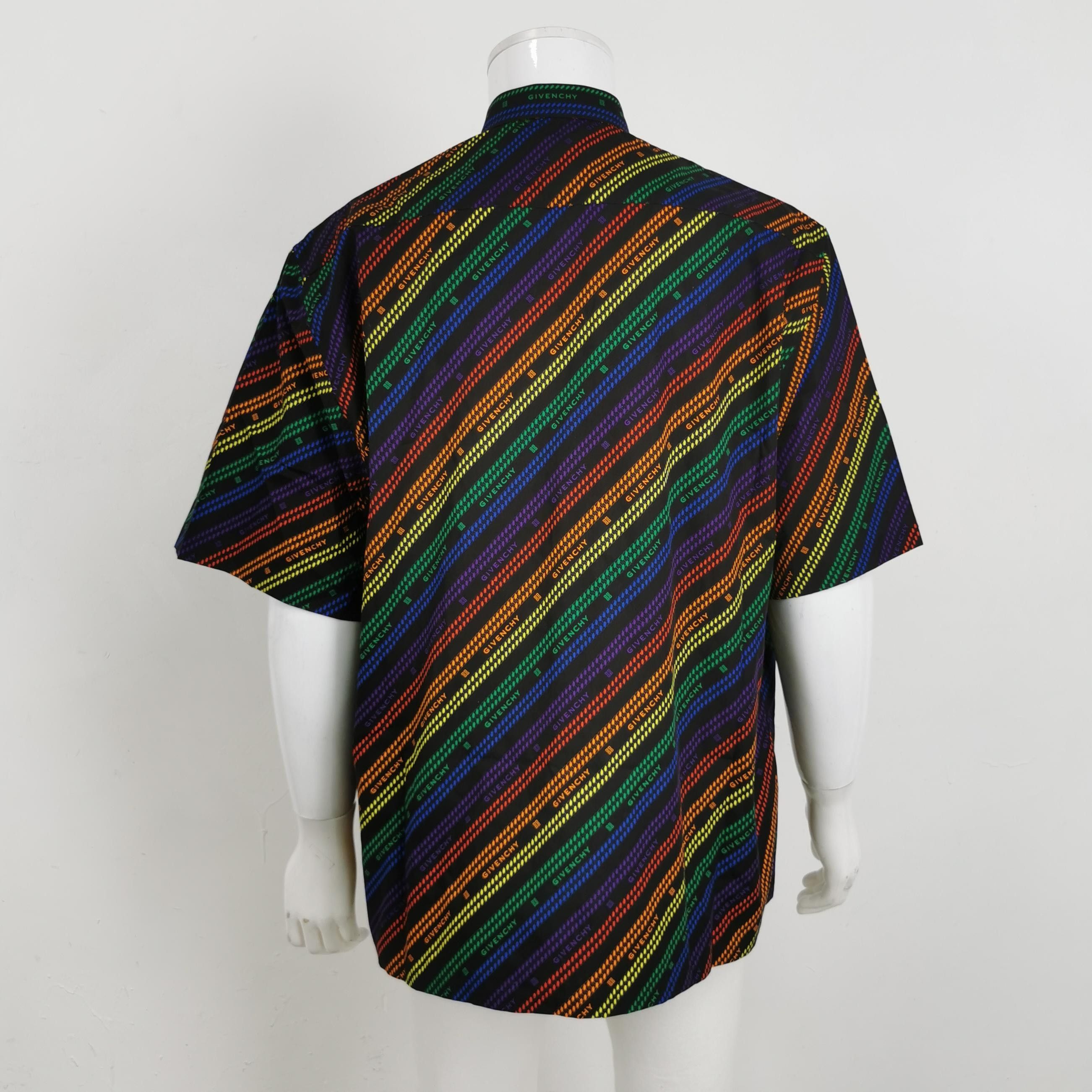 Givenchy Givenchy Multi-Stripe Short-Sleeve Button Shirt M Size US M / EU 48-50 / 2 - 3 Thumbnail