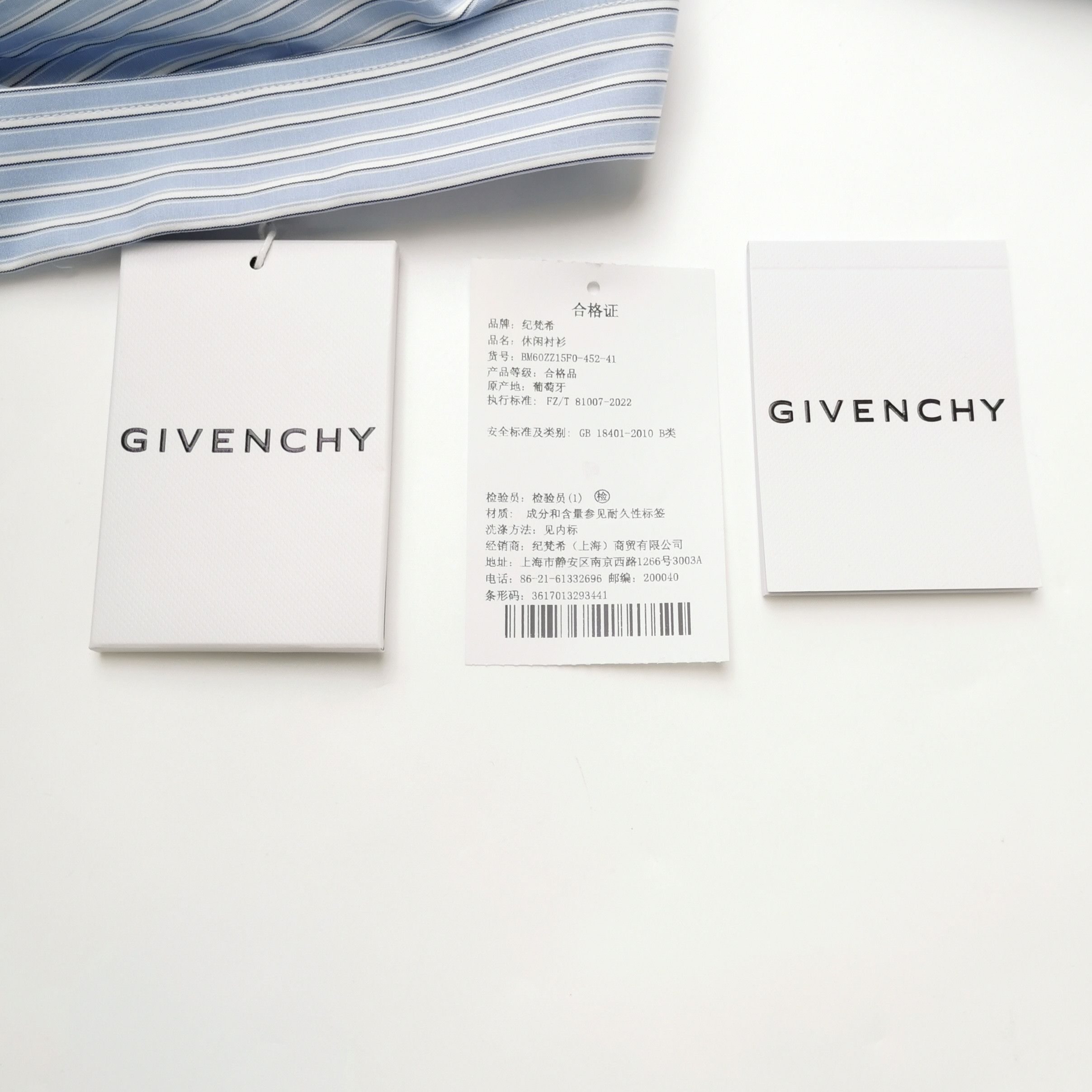 Givenchy Givenchy Striped Cotton Badge Short-Sleeve Shirt Size US L / EU 52-54 / 3 - 8 Thumbnail