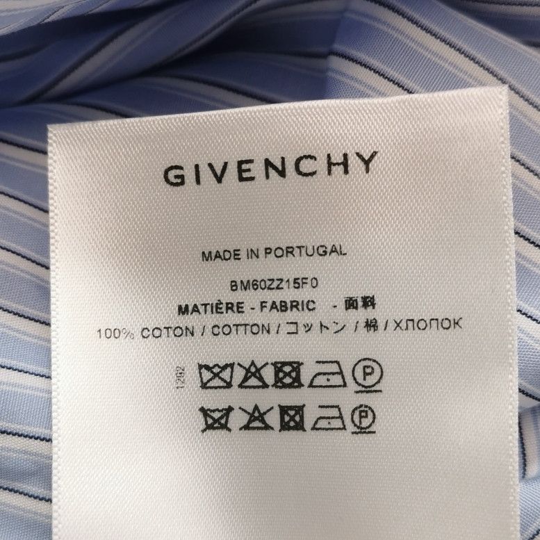 Givenchy Givenchy Striped Cotton Badge Short-Sleeve Shirt Size US L / EU 52-54 / 3 - 17 Thumbnail