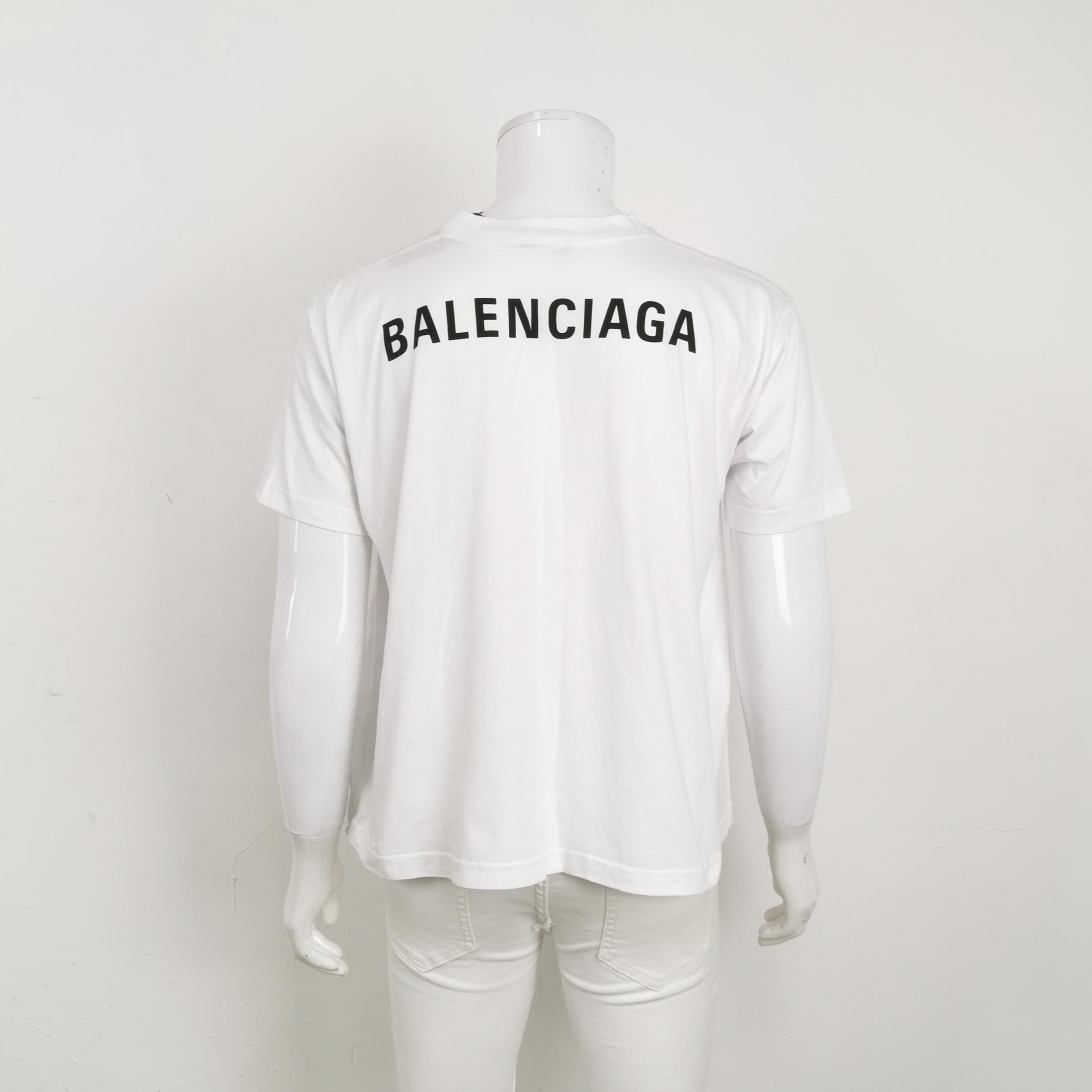 Balenciaga Balenciaga XS Cotton Logo Crew Neck T-Shirt Size US XS / EU 42 / 0 - 4 Thumbnail