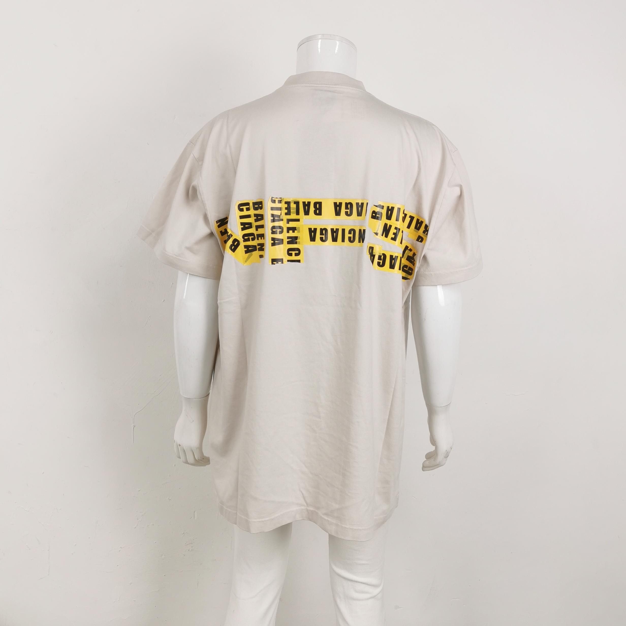 Balenciaga Beige 'Need For Speed' Cotton Round Neck T-Shirt S Size US S / EU 44-46 / 1 - 3 Thumbnail