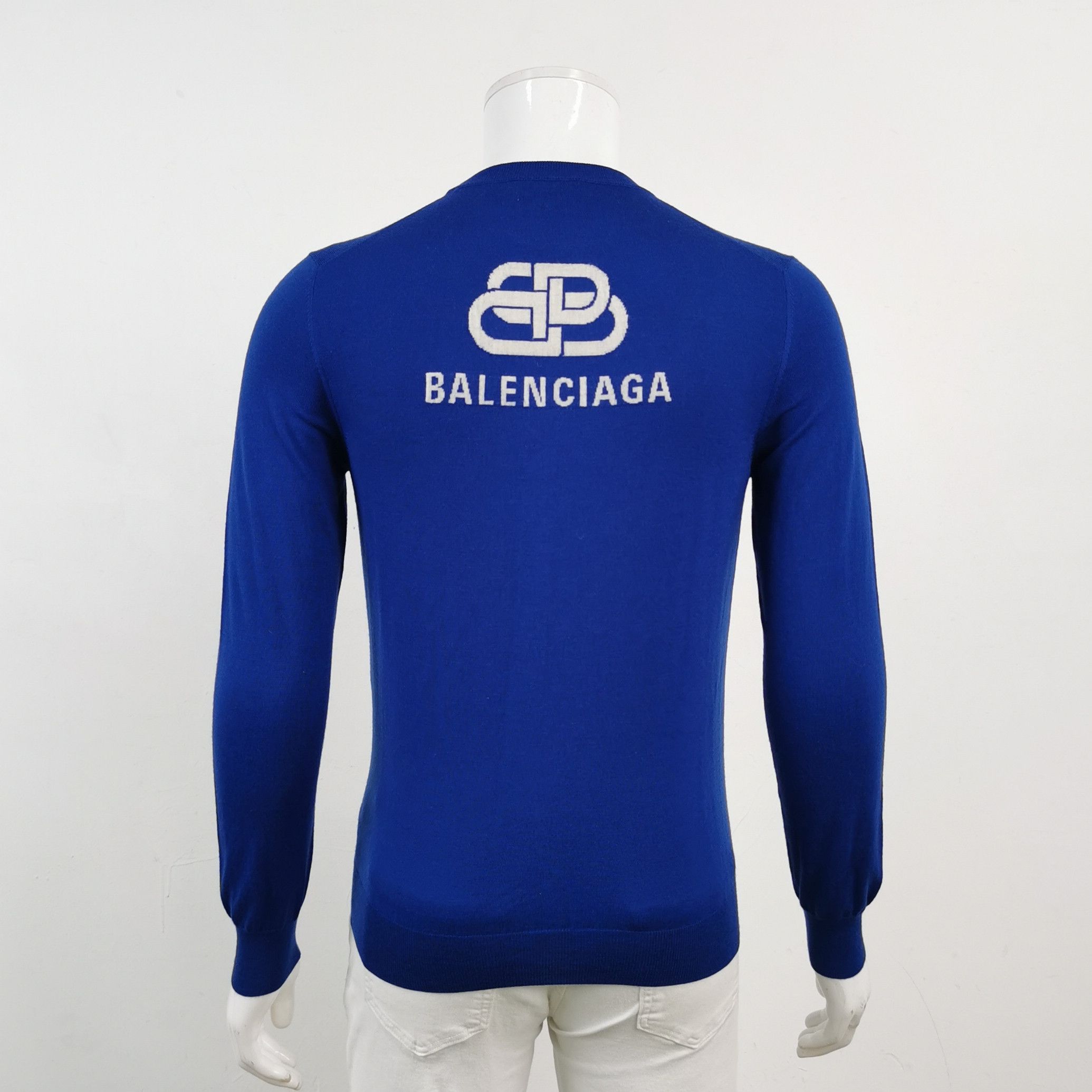 Balenciaga Balenciaga Wool Logo Round Neck Sweater S Size US S / EU 44-46 / 1 - 3 Thumbnail