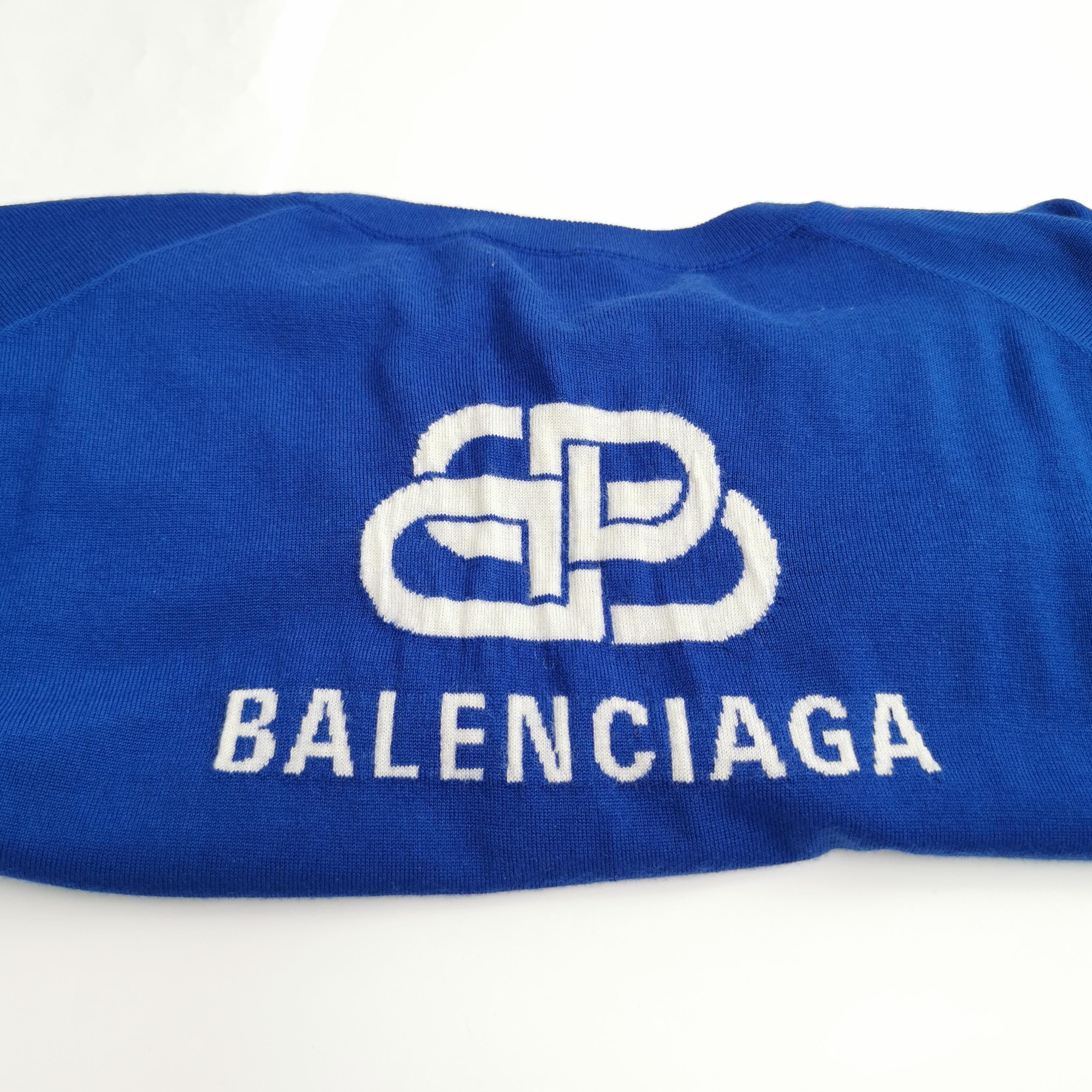 Balenciaga Balenciaga Wool Logo Round Neck Sweater S Size US S / EU 44-46 / 1 - 6 Thumbnail
