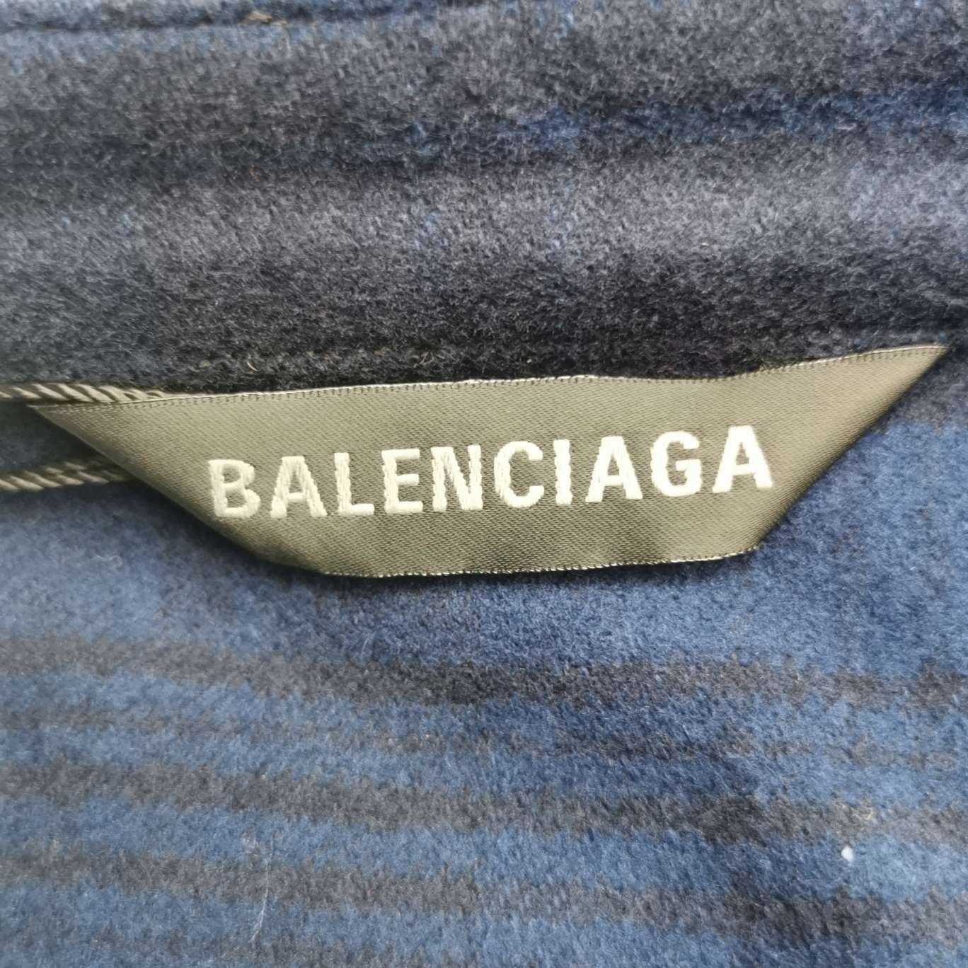 Balenciaga Balenciaga S Wool-Cotton V-Neck Long-Sleeve Top Size US S / EU 44-46 / 1 - 16 Thumbnail