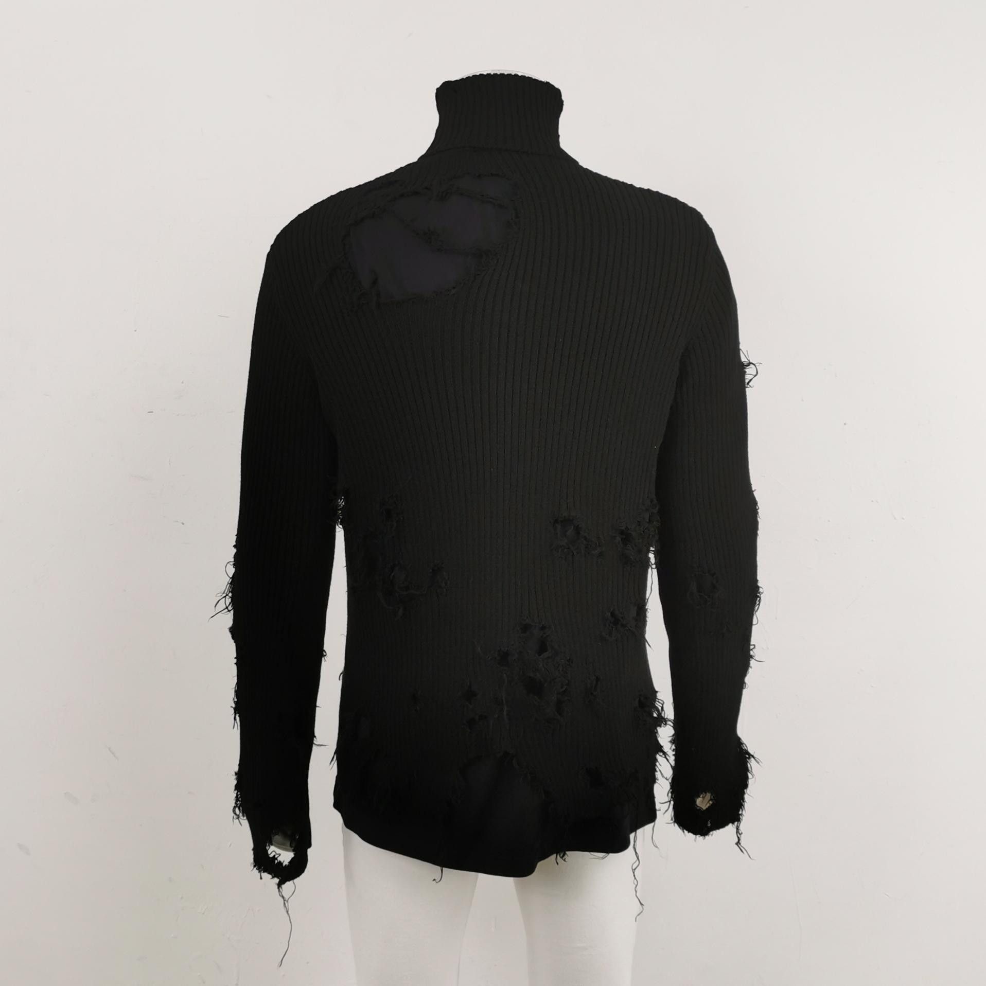 Balenciaga Balenciaga S Striped Black Gray Cardigan Size US S / EU 44-46 / 1 - 4 Thumbnail