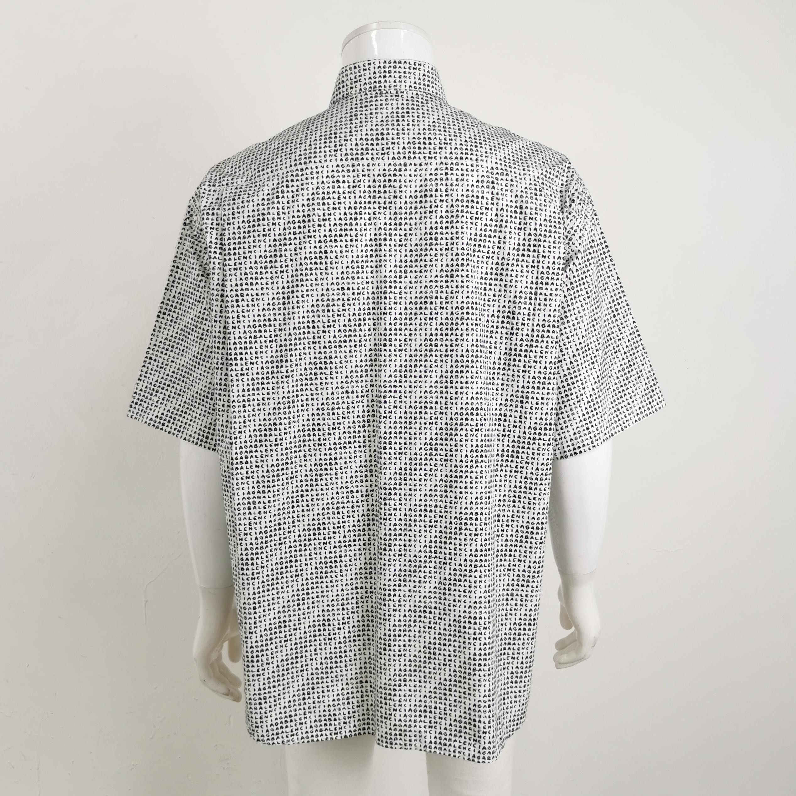 Balenciaga Balenciaga Cotton Logo Print Button-Down Shirt Size US XS / EU 42 / 0 - 4 Thumbnail