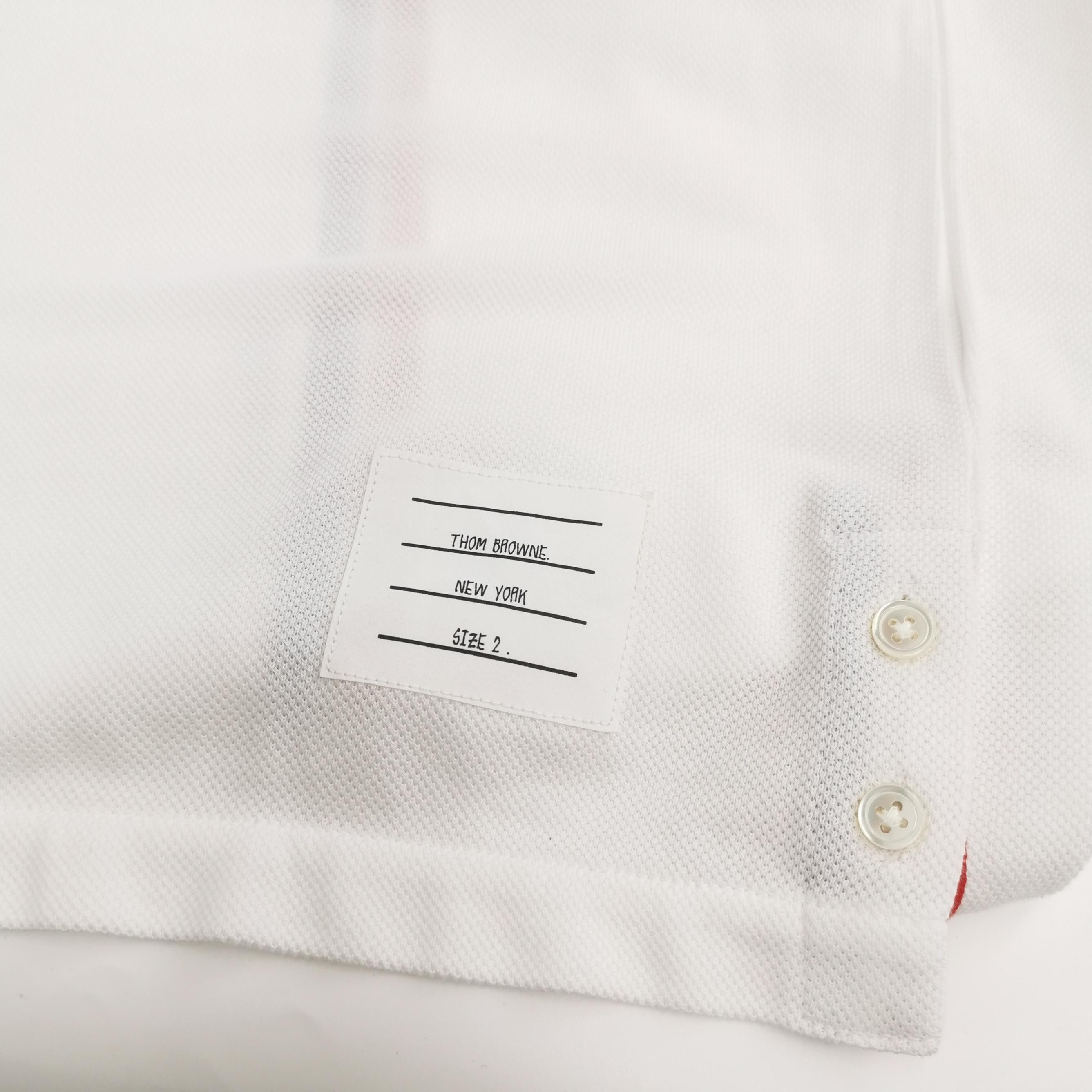Thom Browne Thom Browne Gray Striped Crewneck Cotton T-Shirt Size US M / EU 48-50 / 2 - 5 Thumbnail
