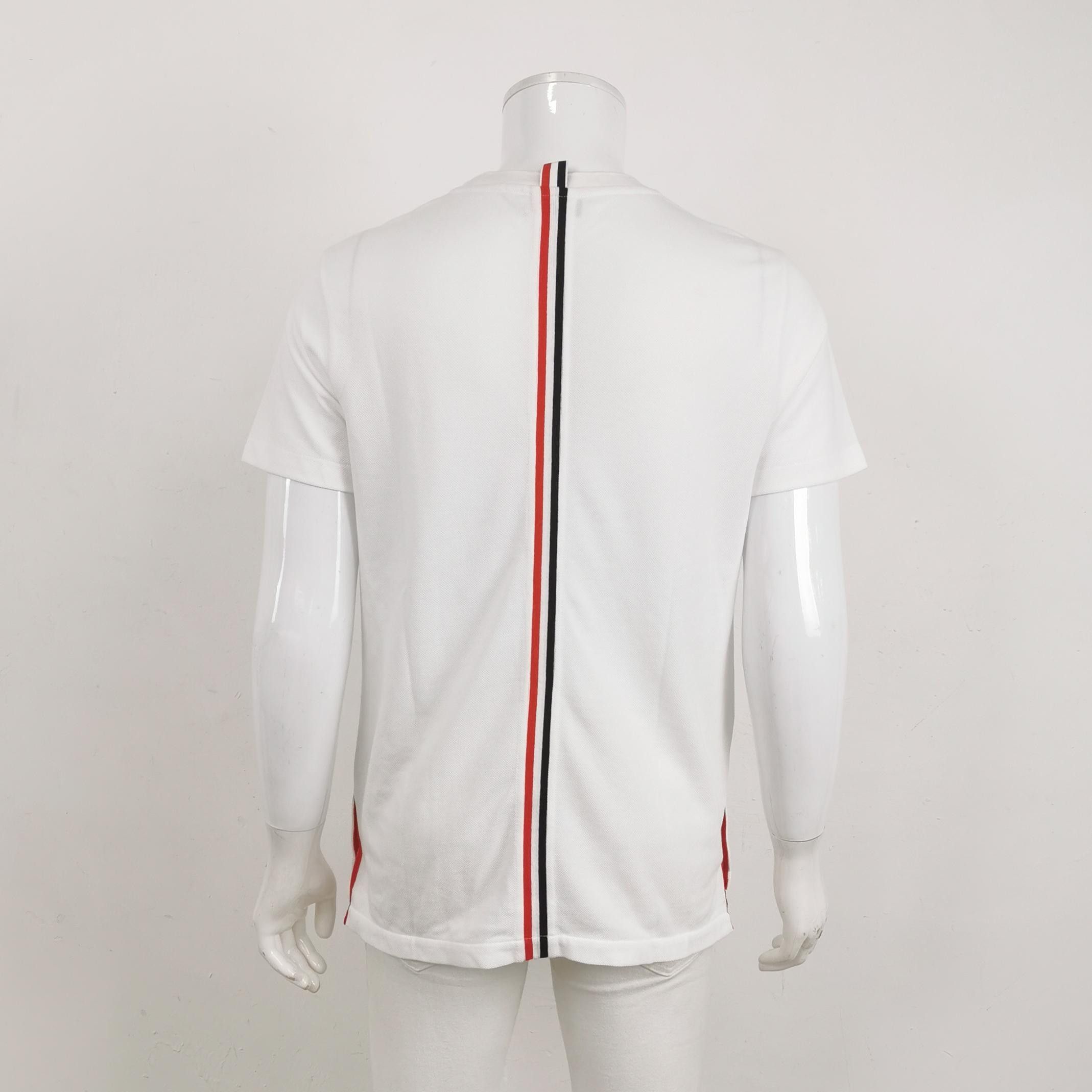 Thom Browne Thom Browne Cotton Contrast Stripe Crew Neck T-Shirt Size US M / EU 48-50 / 2 - 3 Thumbnail