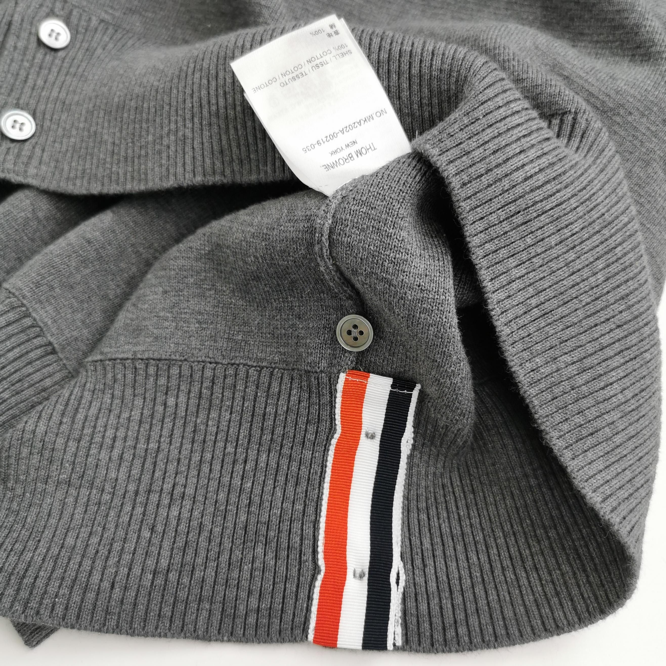 Thom Browne Thom Browne Gray Stripe Crewneck Sweater M Size US M / EU 48-50 / 2 - 7 Thumbnail