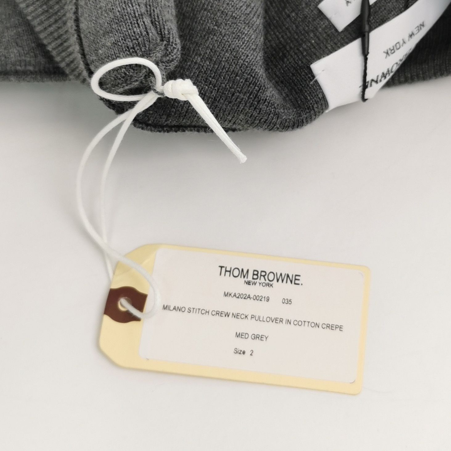 Thom Browne Thom Browne Gray Stripe Crewneck Sweater M Size US M / EU 48-50 / 2 - 12 Thumbnail