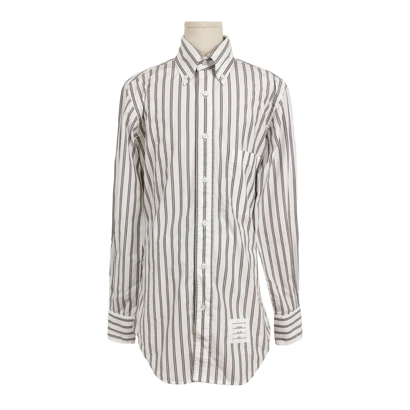 Thom Browne Thom Browne Striped Cotton Collared Shirt XS Size US XS / EU 42 / 0 - 2 Thumbnail
