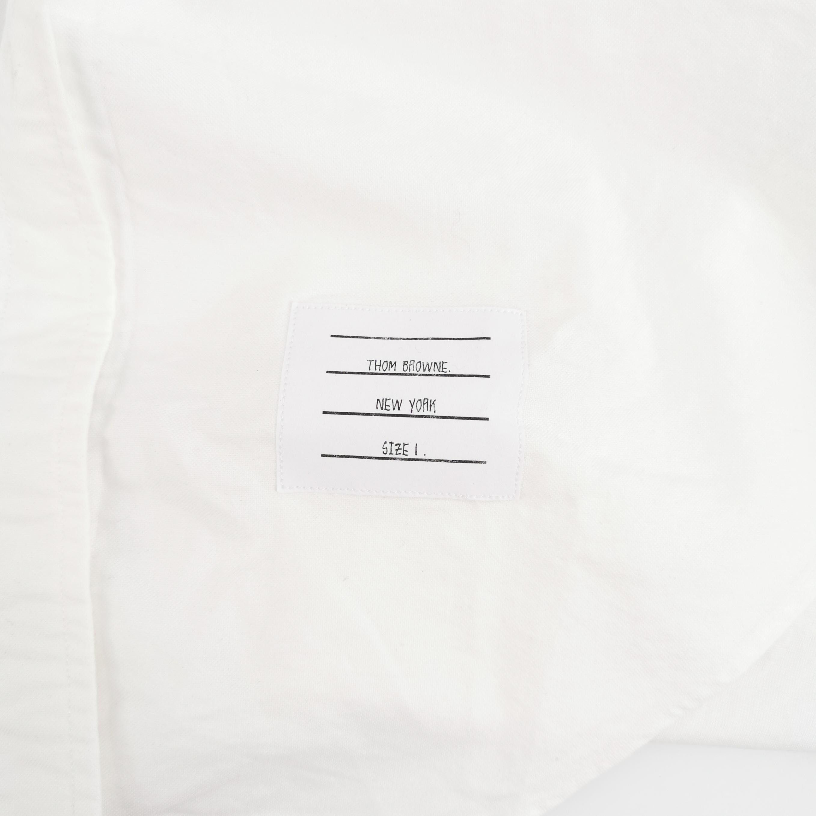 Thom Browne Thom Browne Cotton Solid Collared Shirt S Size US S / EU 44-46 / 1 - 7 Thumbnail
