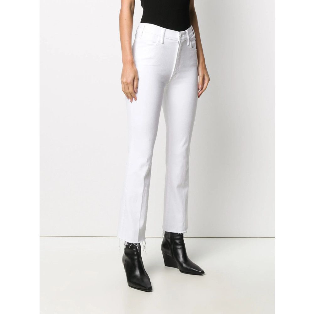 MOTHER Mother WHITE Denim - Bootcut Jeans Size 24" / US 00 / IT 34 - 4 Thumbnail