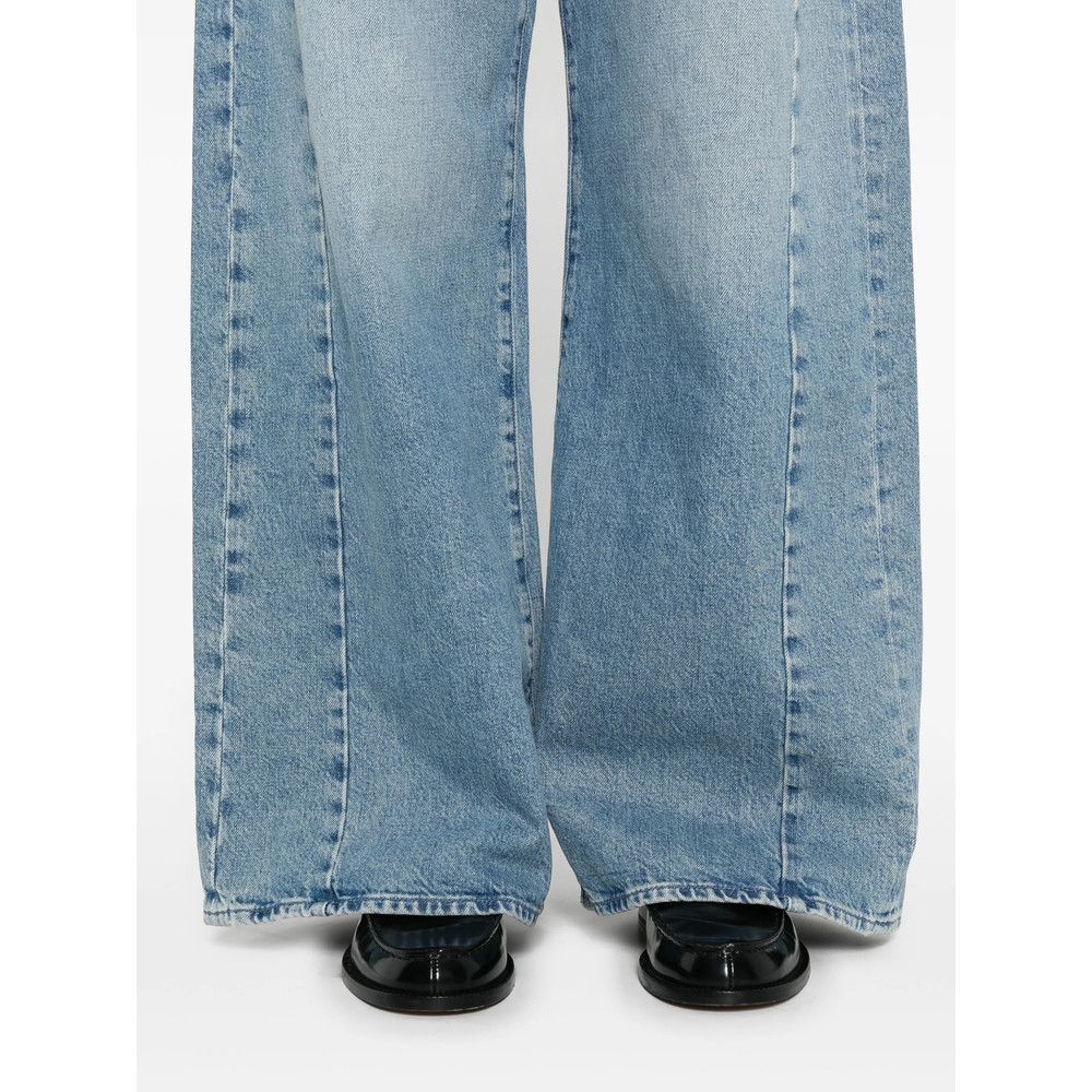 MOTHER Mother BLUE Denim - Wide-Leg Jeans Size 28" / US 6 / IT 42 - 5 Thumbnail
