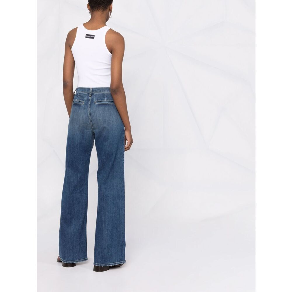 Nili Lotan Nili Lotan BLUE Denim - Wide-Leg Jeans Size 27" / US 4 / IT 40 - 4 Thumbnail